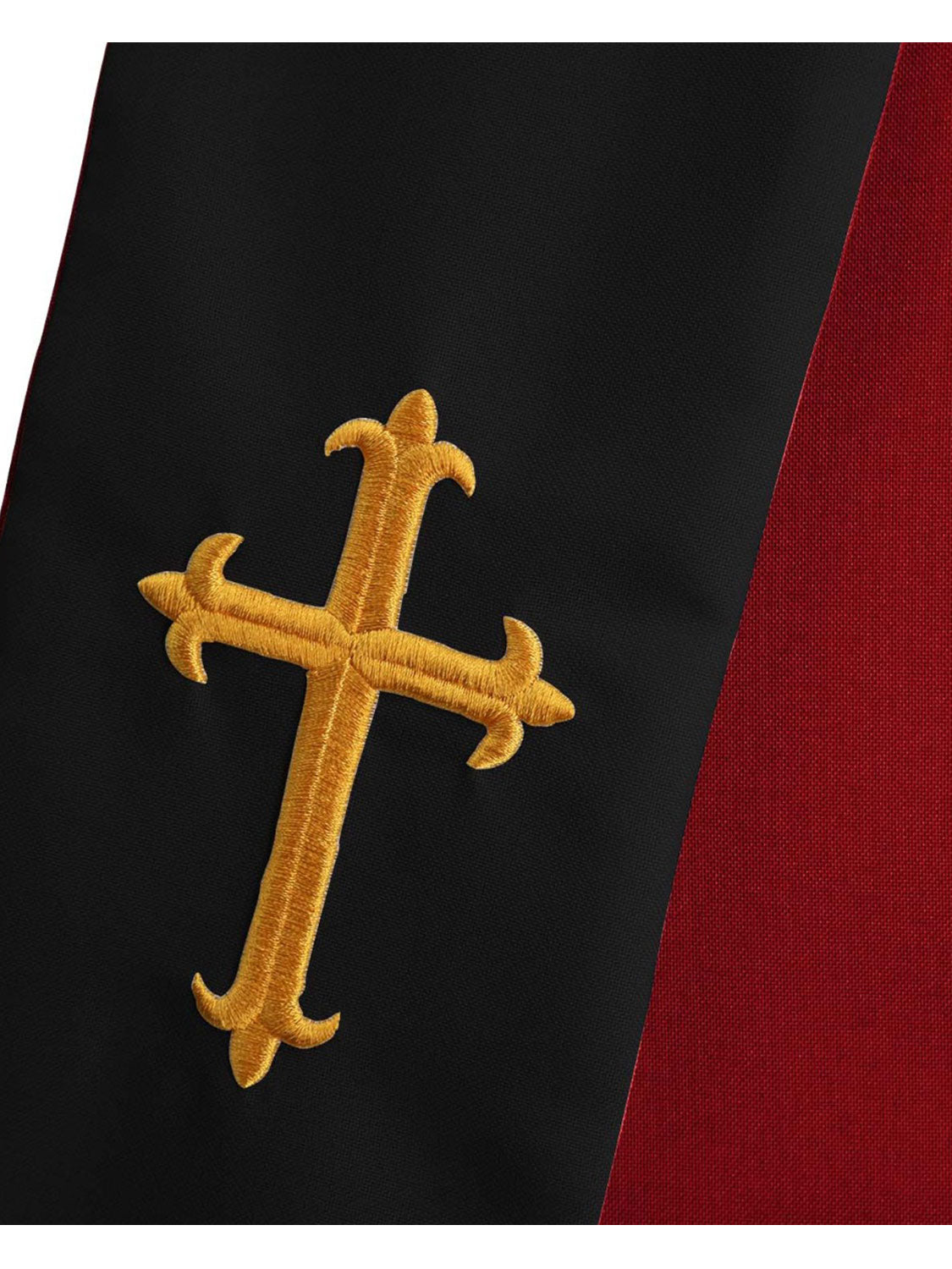 Reversible Clergy Stole with Embroidered Crosses