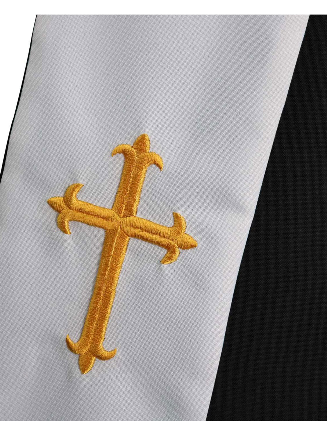 Reversible Clergy Stole with Embroidered Crosses