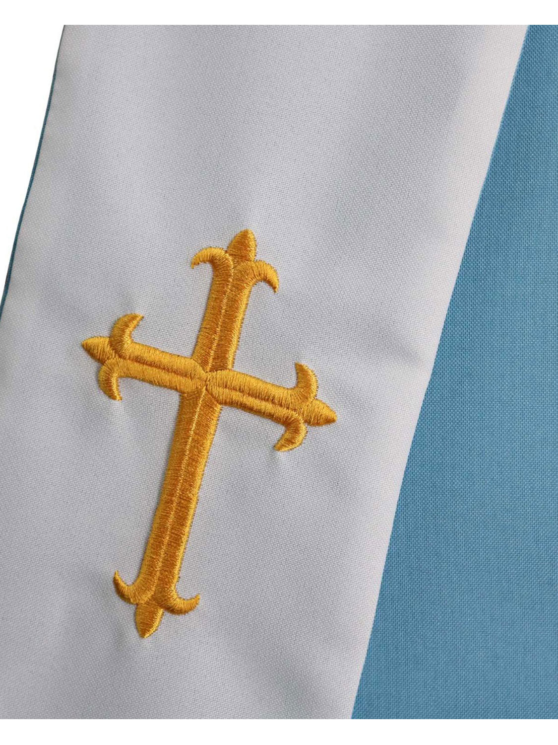 Reversible Clergy Stole with Embroidered Crosses