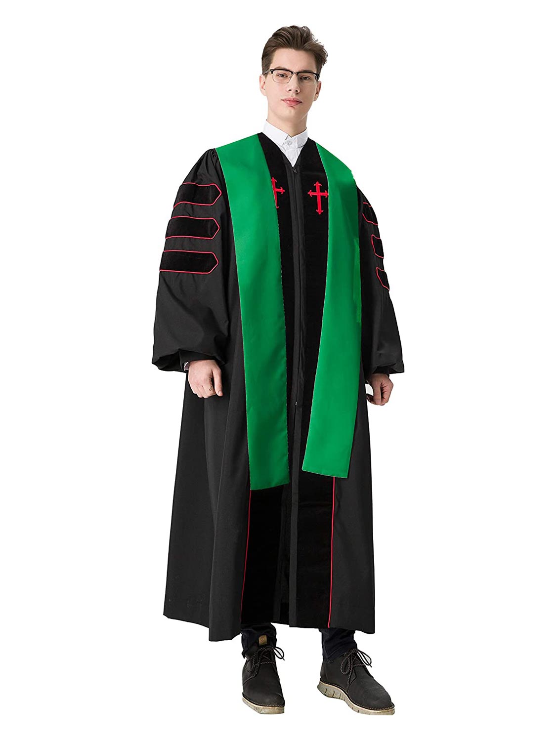 Clerical Overlay Plain Stole - 4 Colors Available