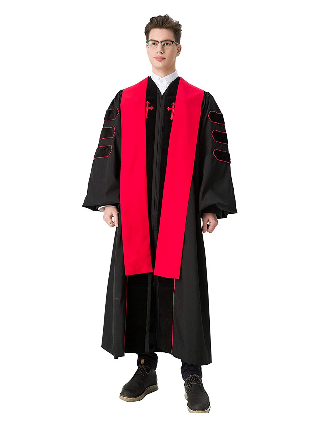 Clerical Overlay Plain Stole - 4 Colors Available