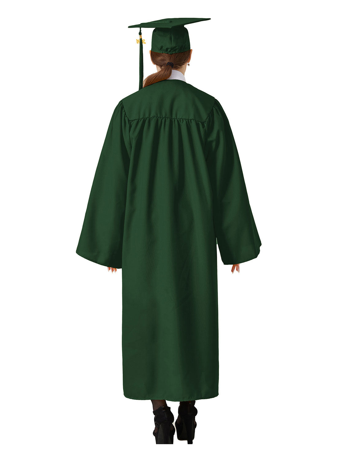 Matte High School Graduation Cap and Gown Set - 12 Colors Available