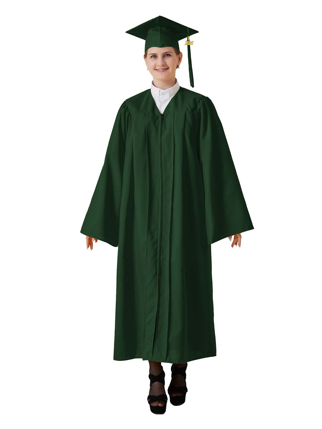 Matte High School Cap Gown and Diploma Cover Package - 12 Colors Available