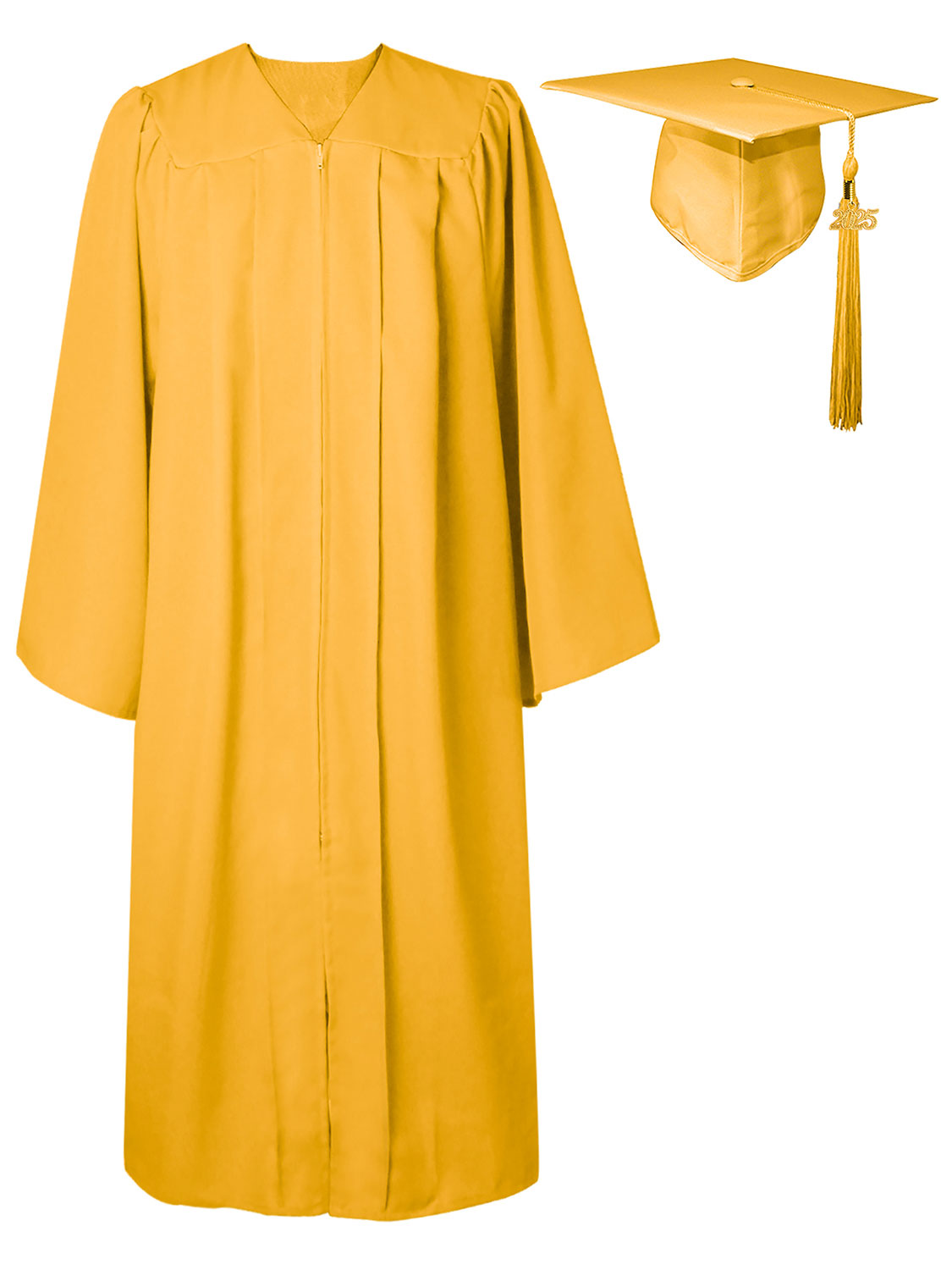 Matte High School Graduation Cap and Gown Set - 12 Colors Available