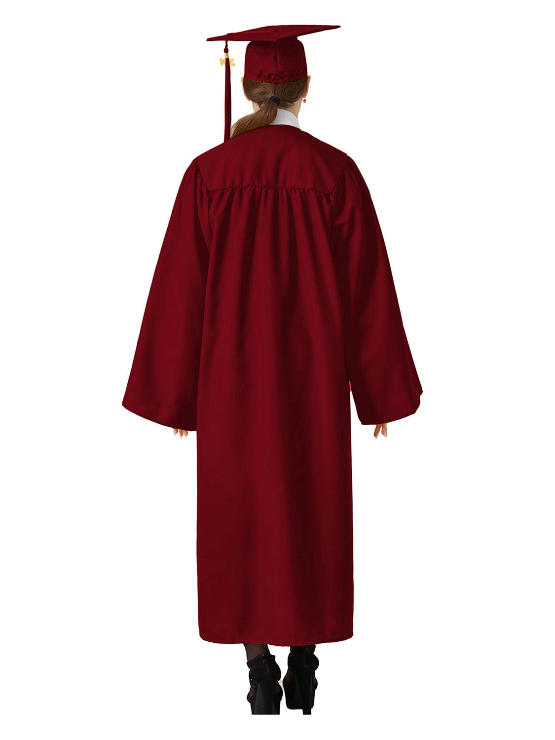 Matte High School Graduation Cap and Gown Set - 12 Colors Available