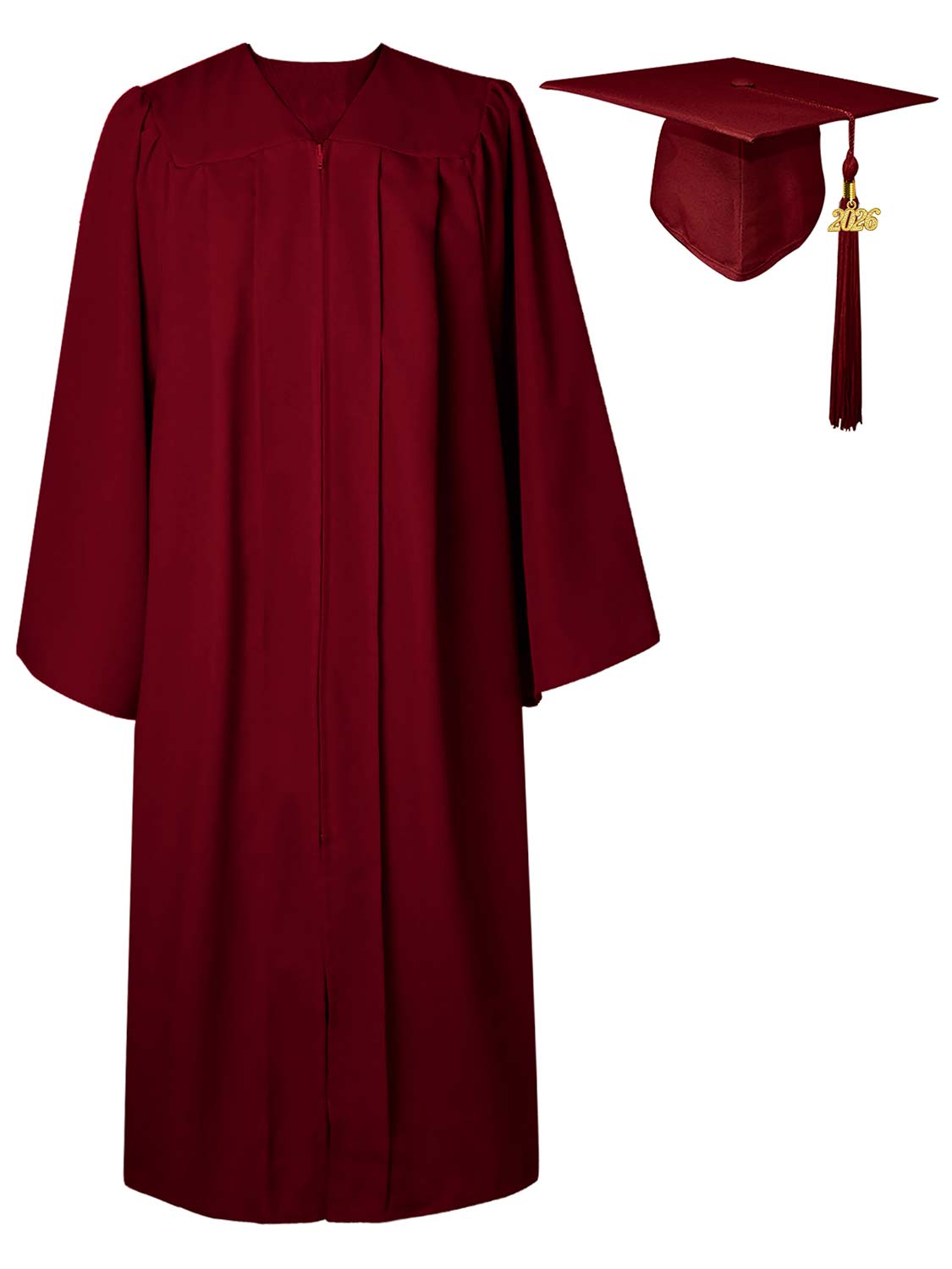 Matte High School Cap Gown and Diploma Cover Package - 12 Colors Available