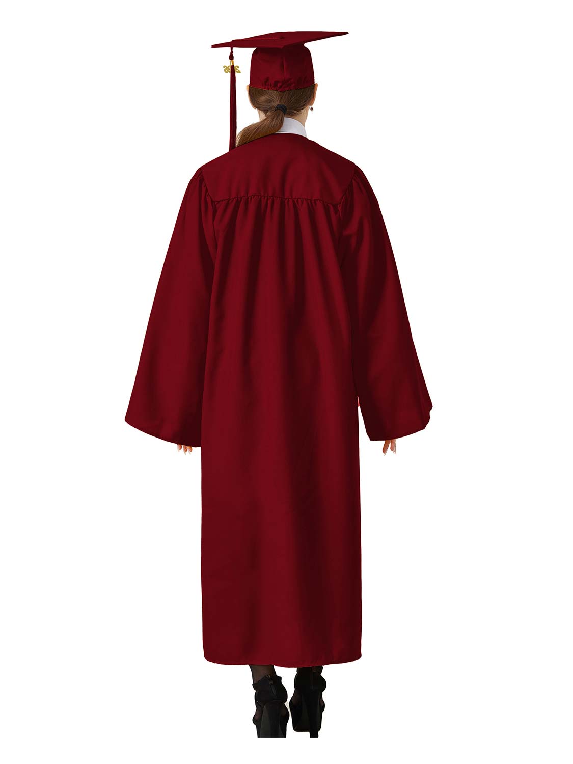 Matte High School Graduation Cap and Gown Set - 12 Colors Available Matte High School Graduation Cap and Gown Set - 12 Colors Available