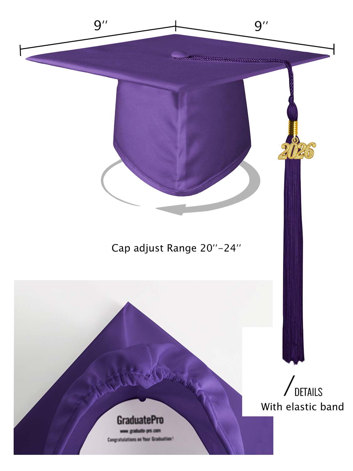 Economy Bachelors Cap and Gown Set - 12 Colors Available