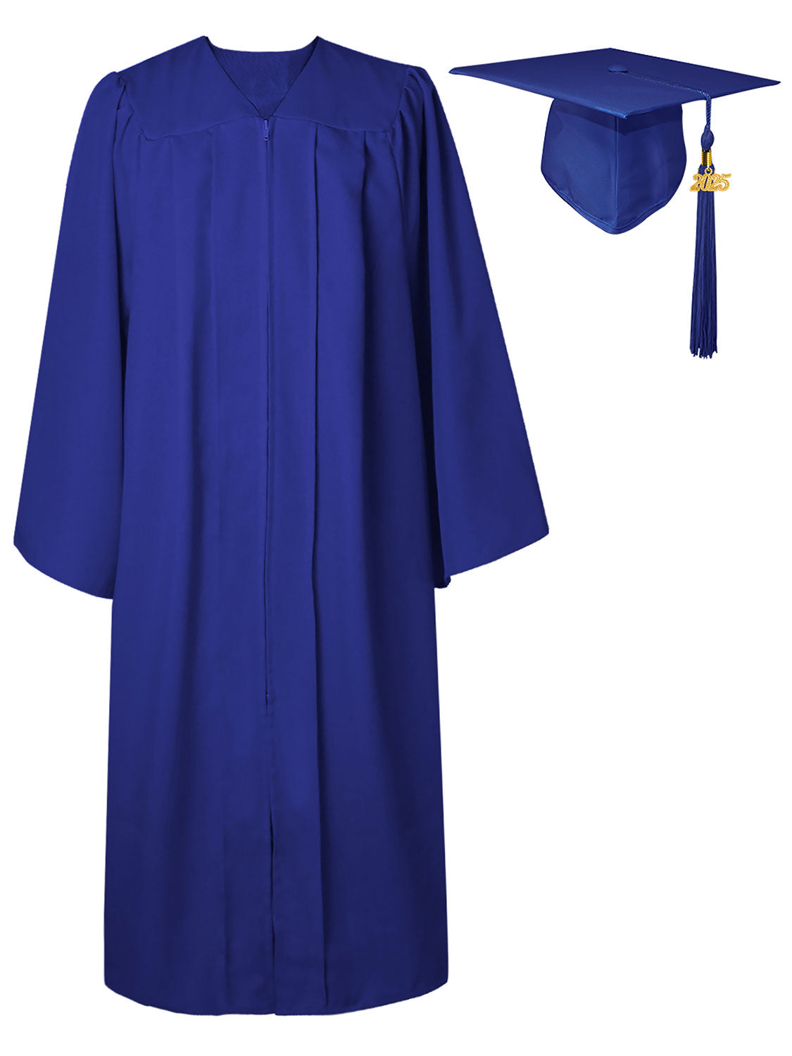 Matte High School Graduation Cap and Gown Set - 12 Colors Available