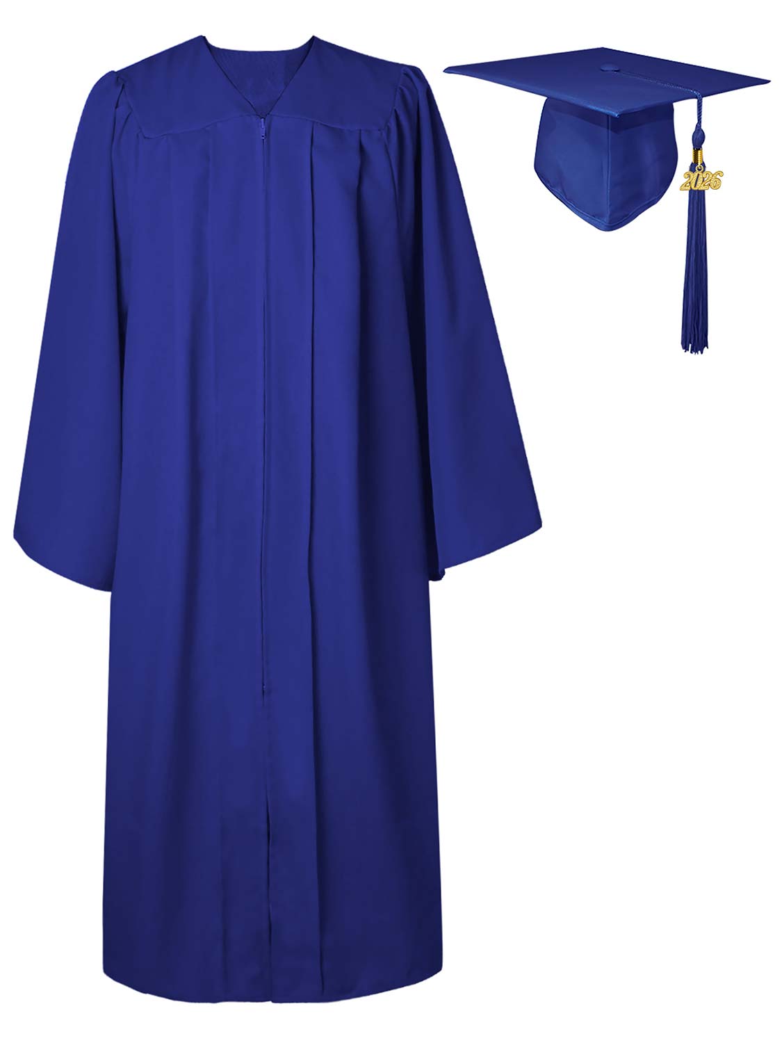 Matte High School Cap Gown and Diploma Cover Package - 12 Colors Available