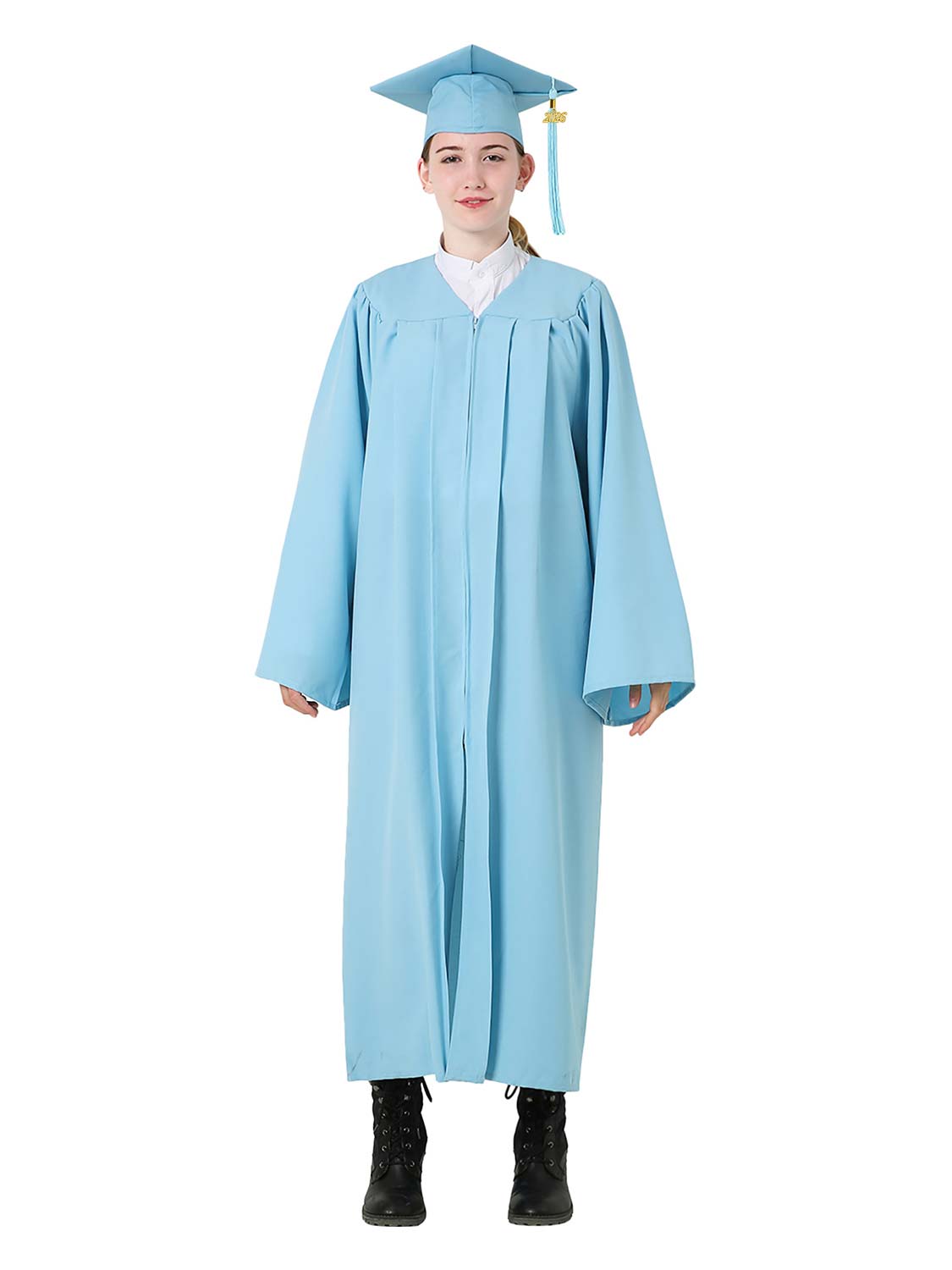 Matte High School Cap Gown and Diploma Cover Package - 12 Colors Available