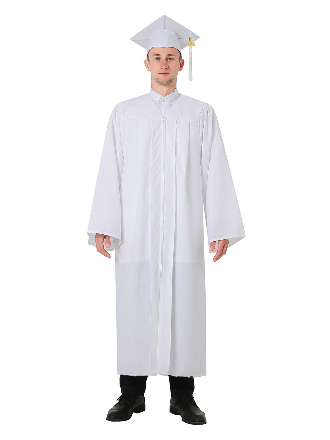 Matte High School Graduation Cap and Gown Set - 12 Colors Available