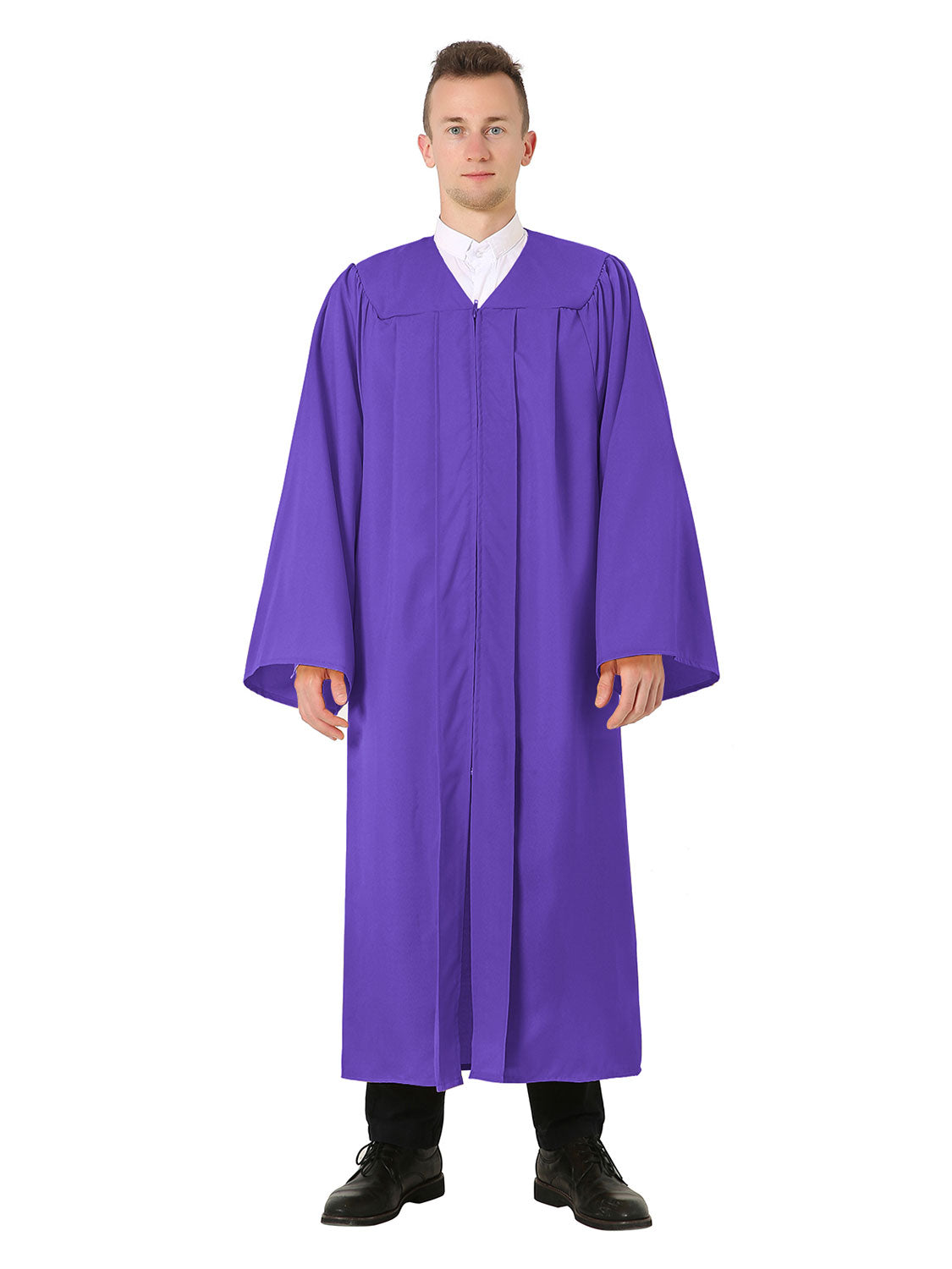 Unisex Matte Choir Robe for Church - 12 Colors Available