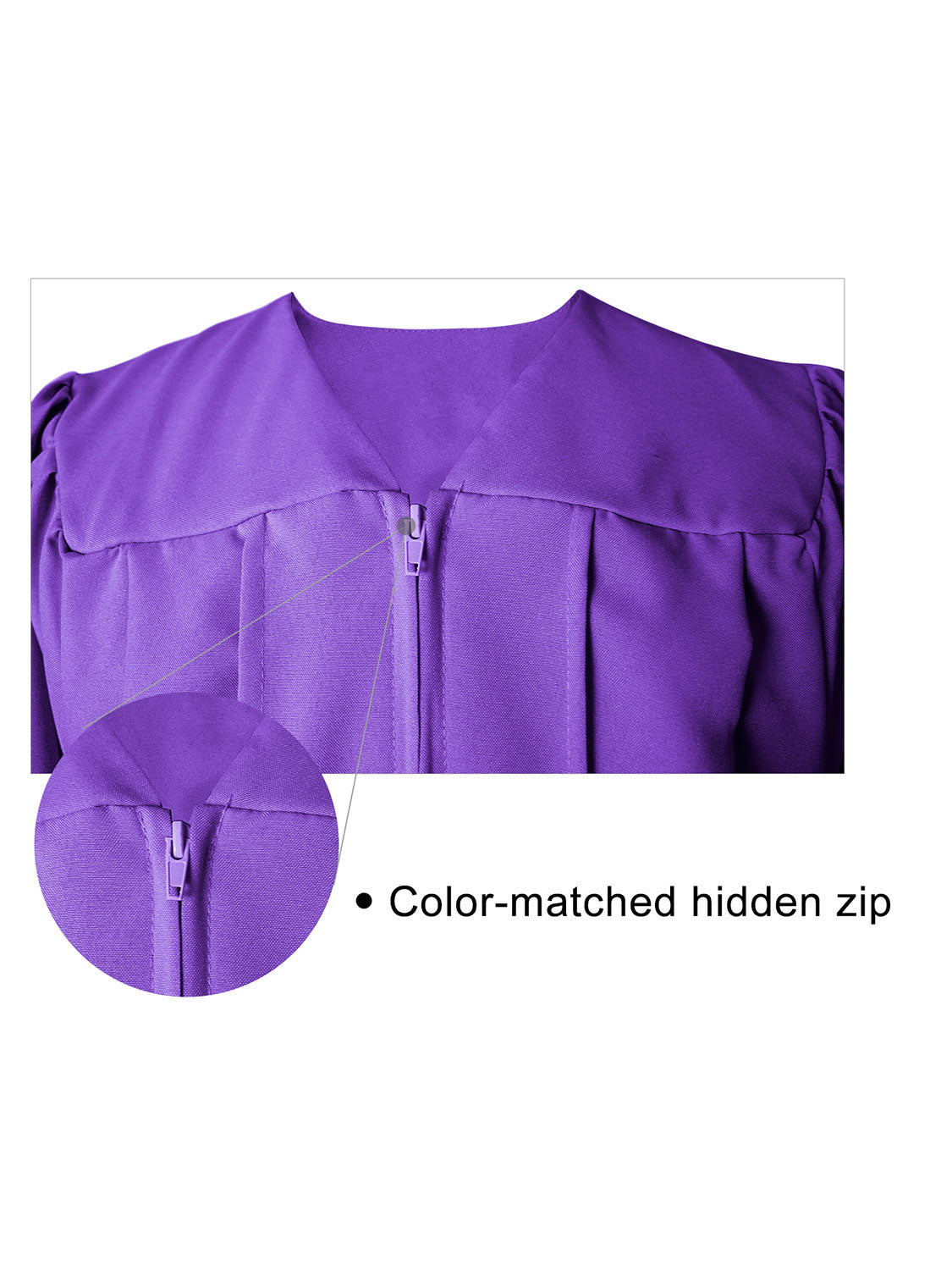 Unisex Matte Choir Robe for Church - 12 Colors Available