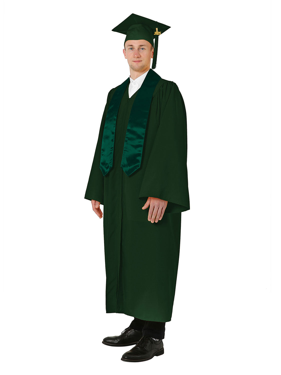 Matte High School Cap Gown and Stole Package