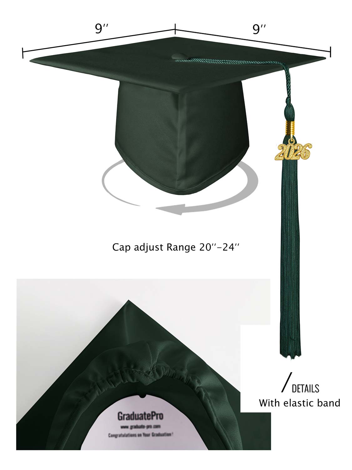 Matte High School Graduation Package (Cap, Gown, Stole and Diploma Cover)