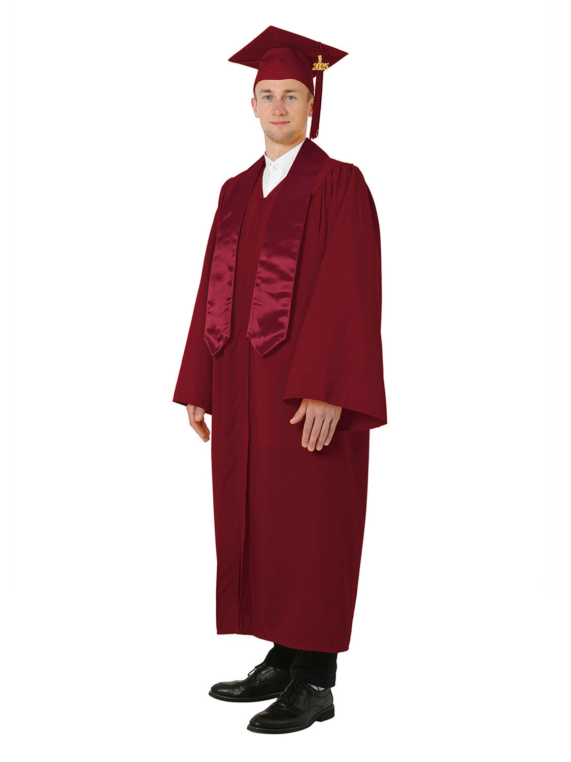 High School Cap, Gown and Stole Set with Diploma Cover, Certificate Paper, and Souvenirs - Multiple Colors Available