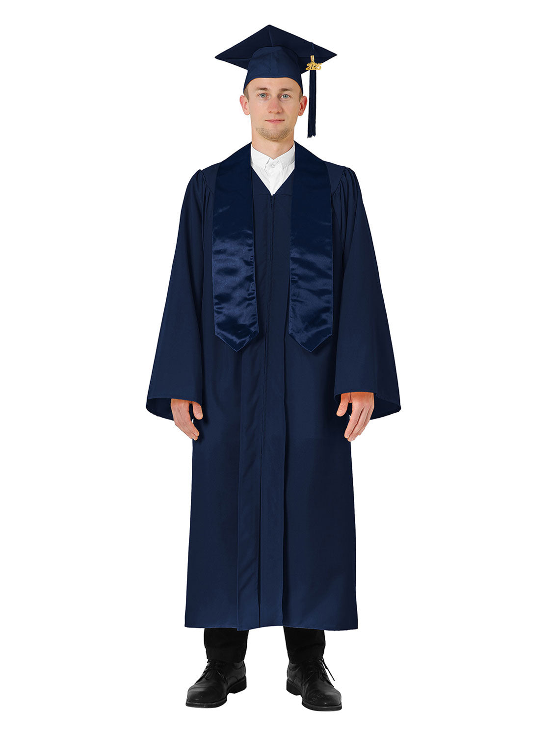 High School Cap, Gown and Stole Set with Diploma Cover, Certificate Paper, and Souvenirs - Multiple Colors Available