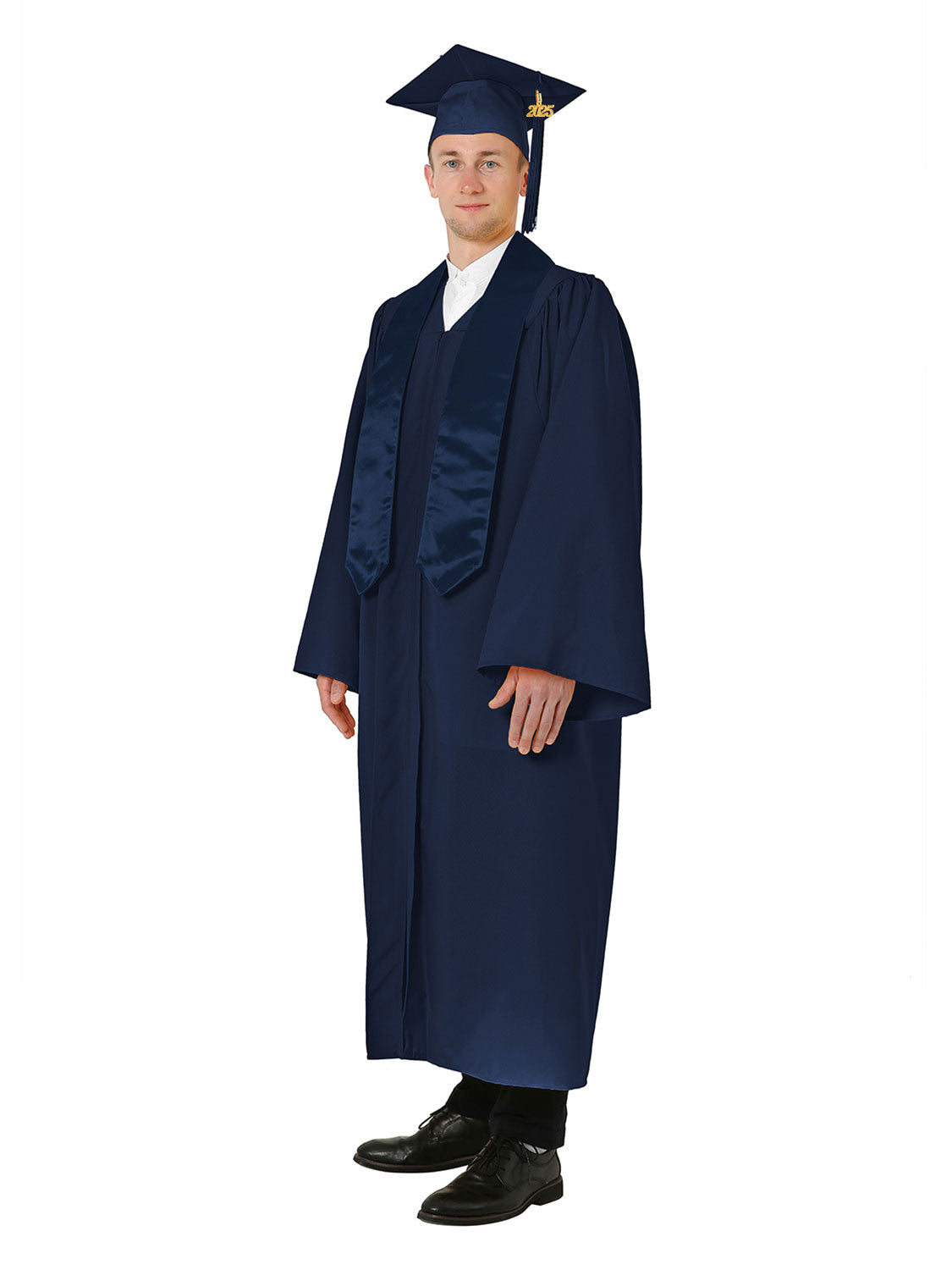 Matte High School Cap Gown and Stole Package