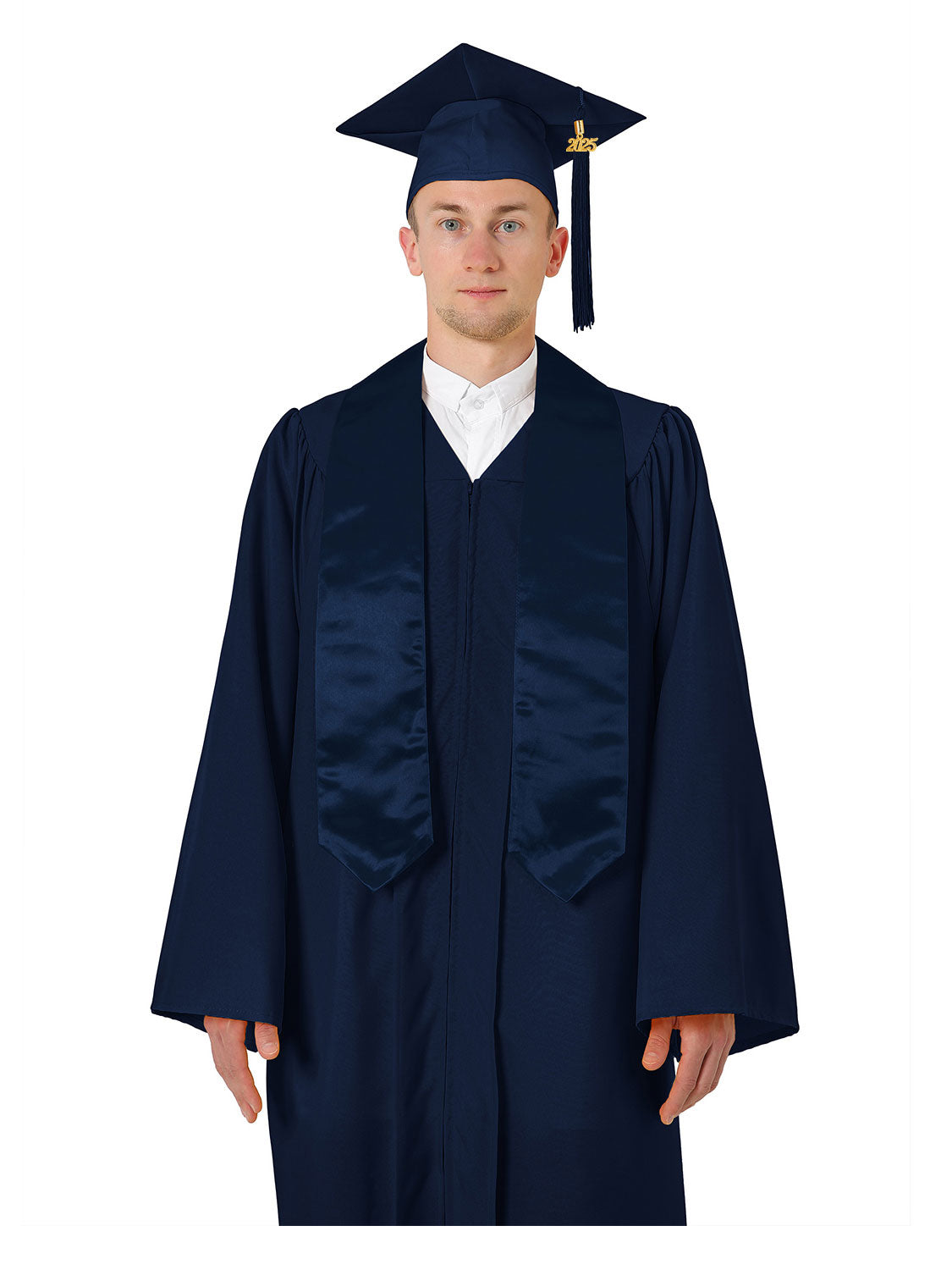 High School Cap, Gown and Stole Set with Diploma Cover, Certificate Paper, and Souvenirs - Multiple Colors Available