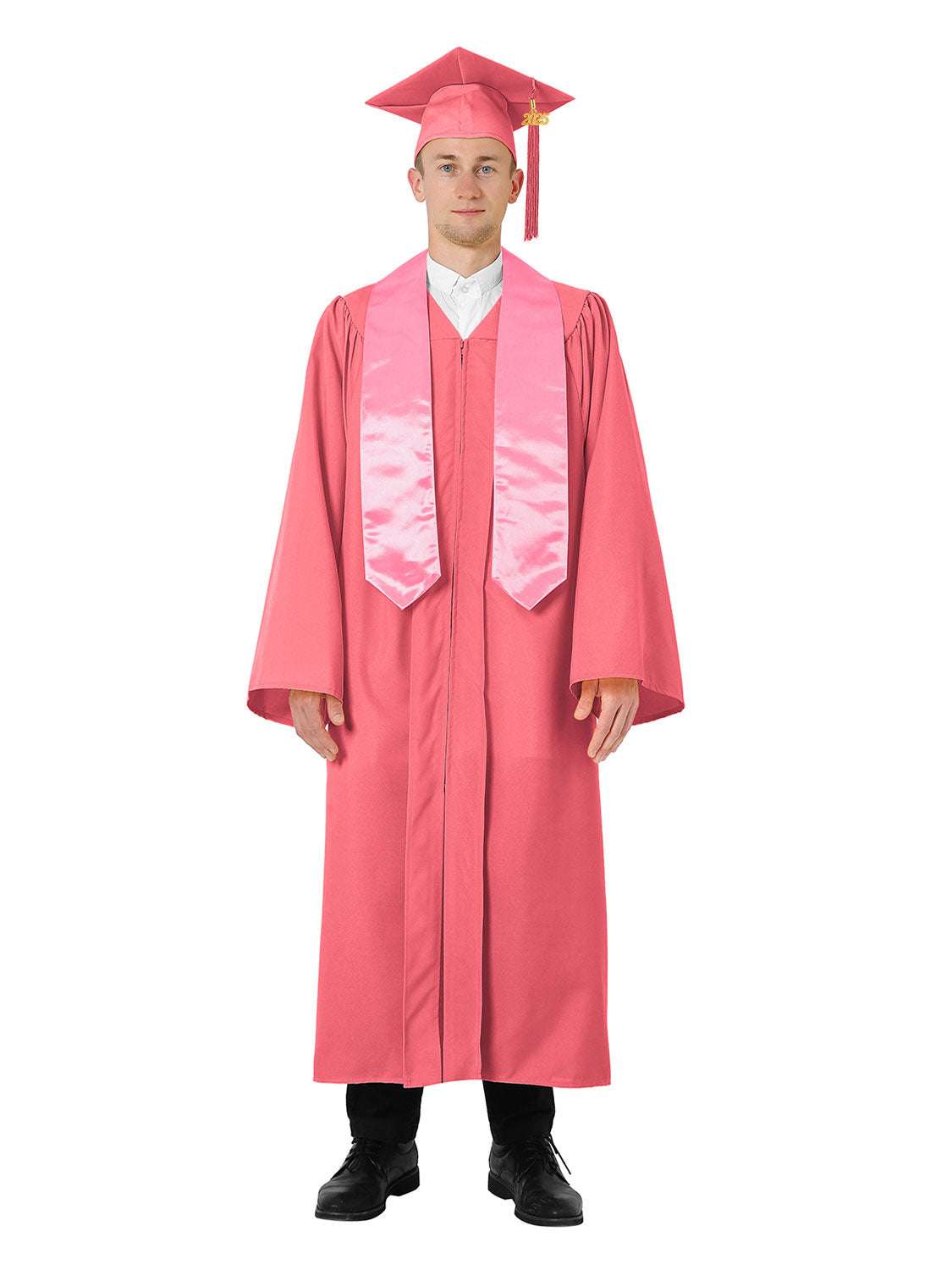 High School Cap, Gown and Stole Set with Diploma Cover, Certificate Paper, and Souvenirs - Multiple Colors Available