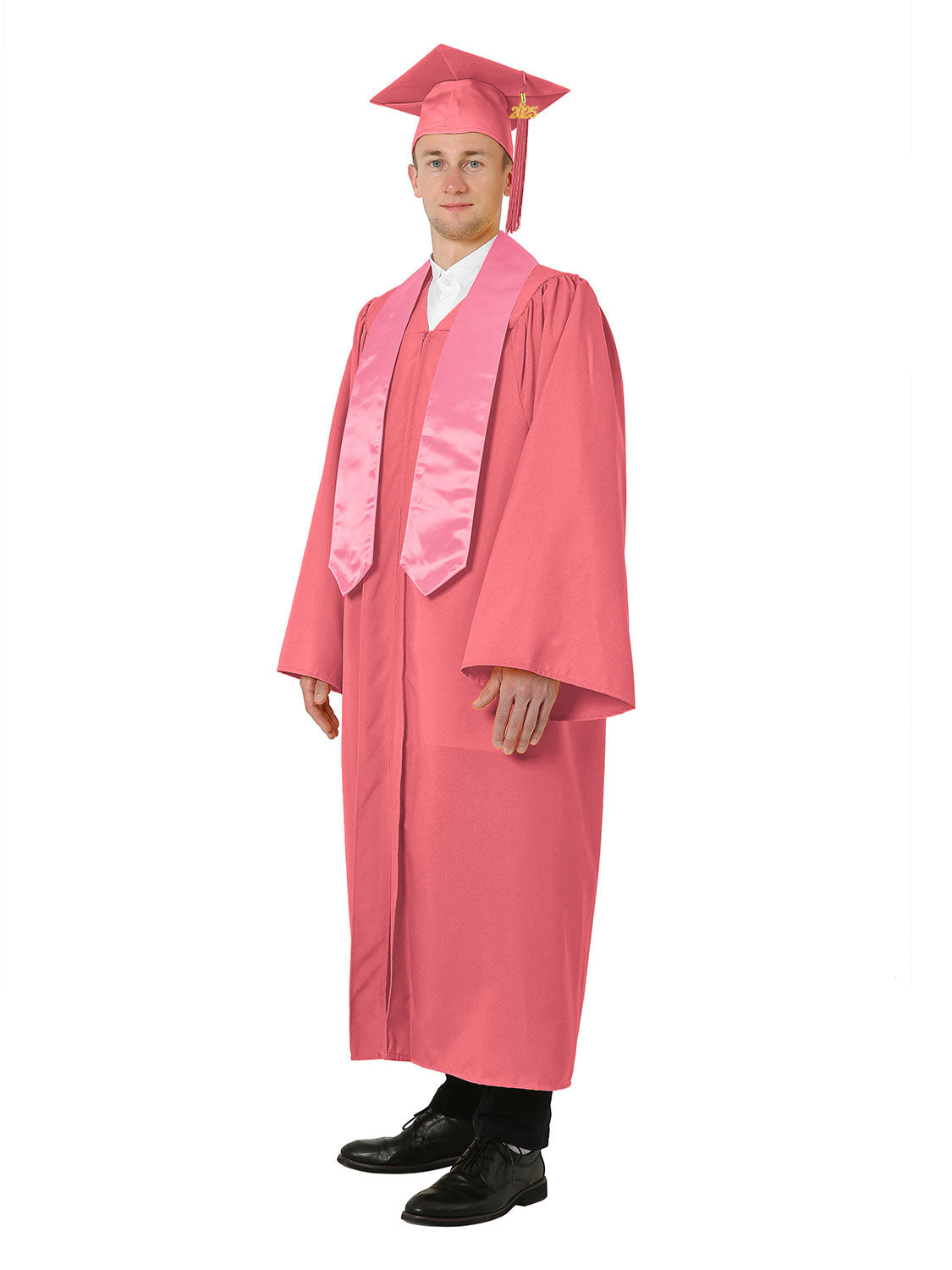 High School Cap, Gown and Stole Set with Diploma Cover, Certificate Paper, and Souvenirs - Multiple Colors Available