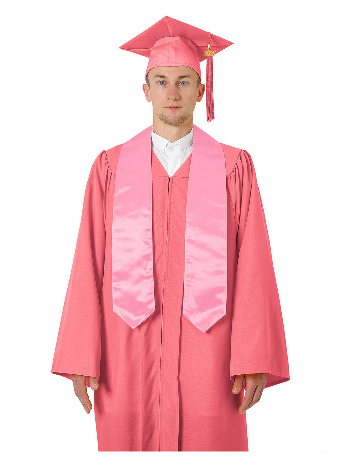 High School Cap, Gown and Stole Set with Diploma Cover, Certificate Paper, and Souvenirs - Multiple Colors Available