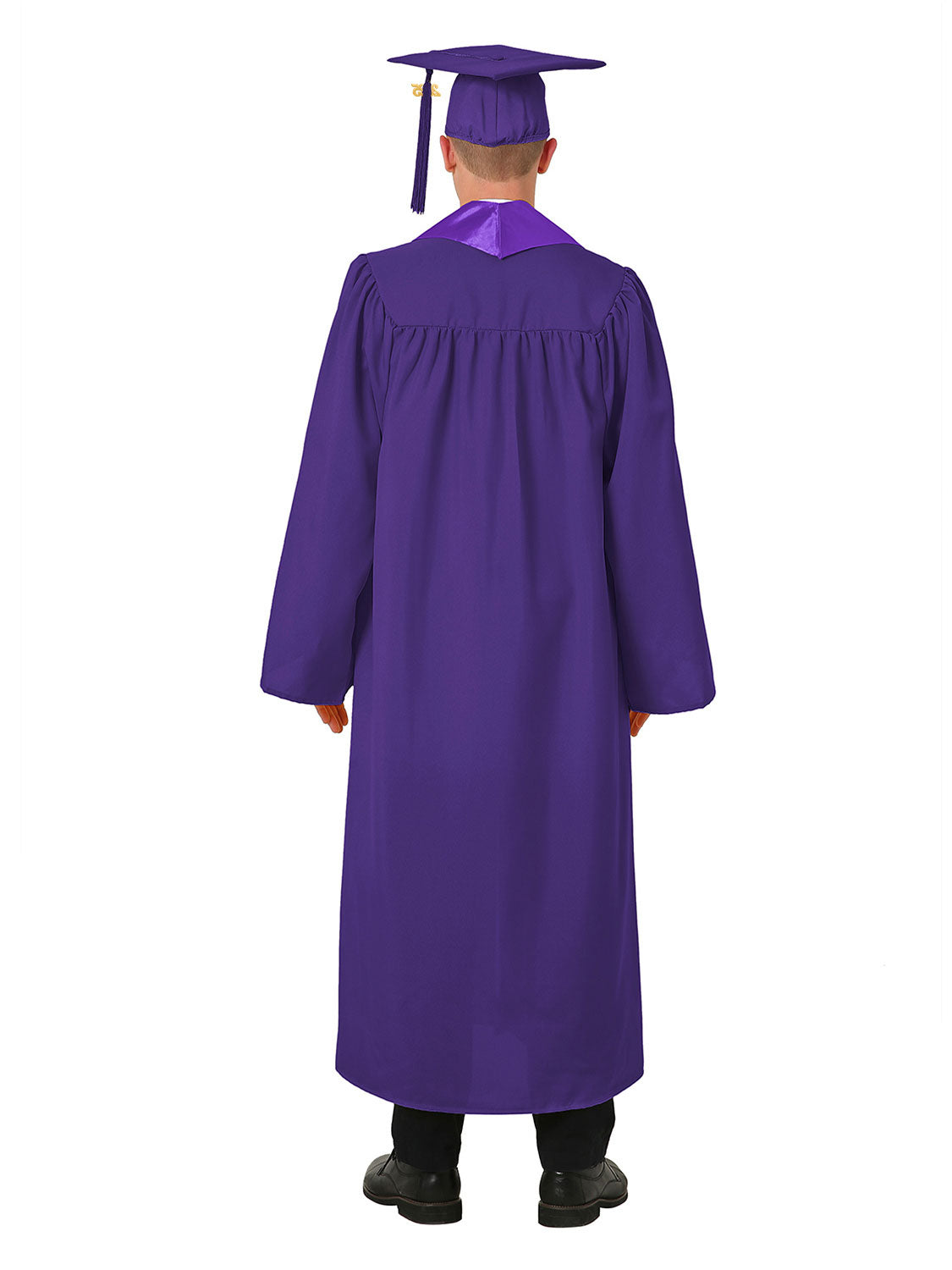 High School Cap, Gown and Stole Set with Diploma Cover, Certificate Paper, and Souvenirs - Multiple Colors Available