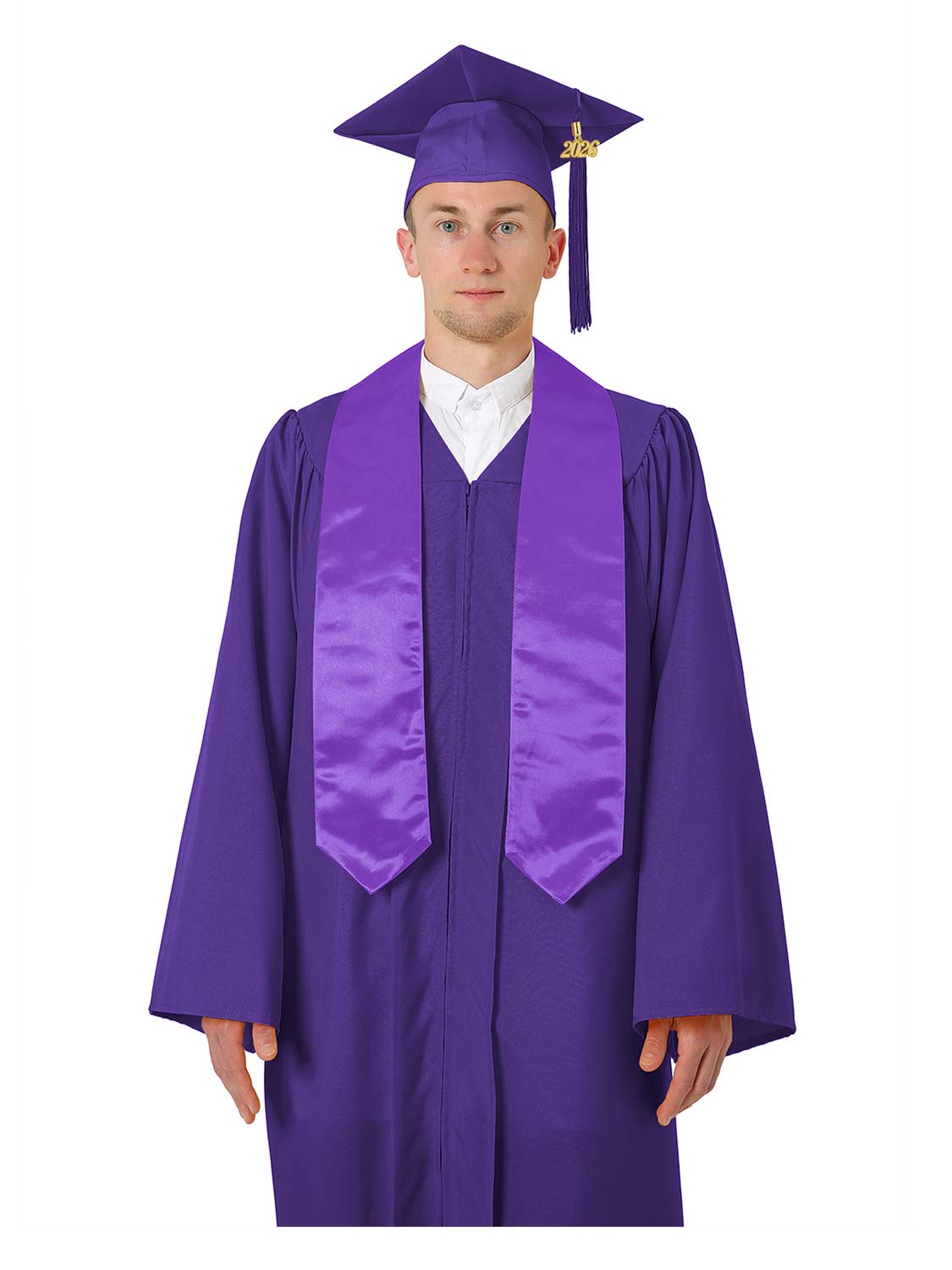 Matte High School Graduation Package (Cap, Gown, Stole and Diploma Cover)