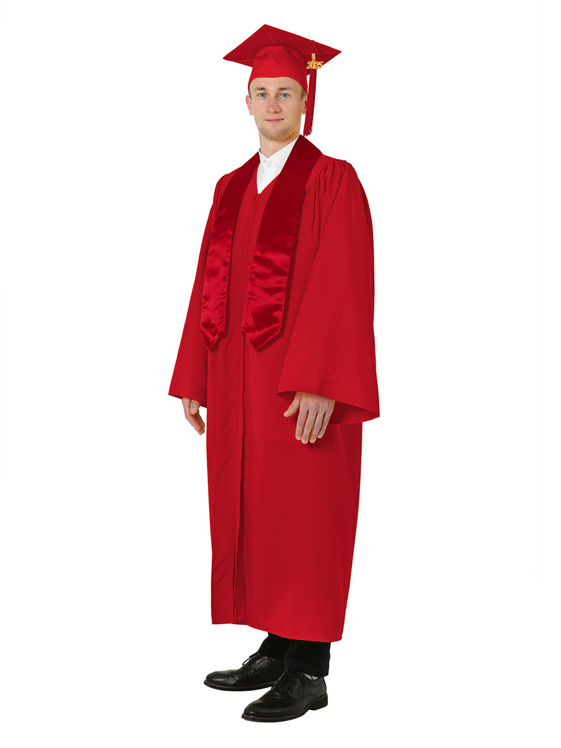 High School Cap, Gown and Stole Set with Diploma Cover, Certificate Paper, and Souvenirs - Multiple Colors Available