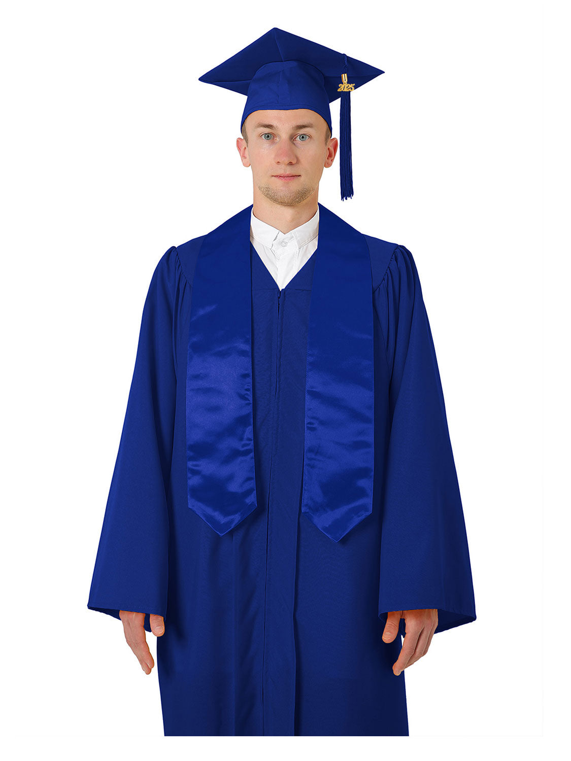 High School Cap, Gown and Stole Set with Diploma Cover, Certificate Paper, and Souvenirs - Multiple Colors Available