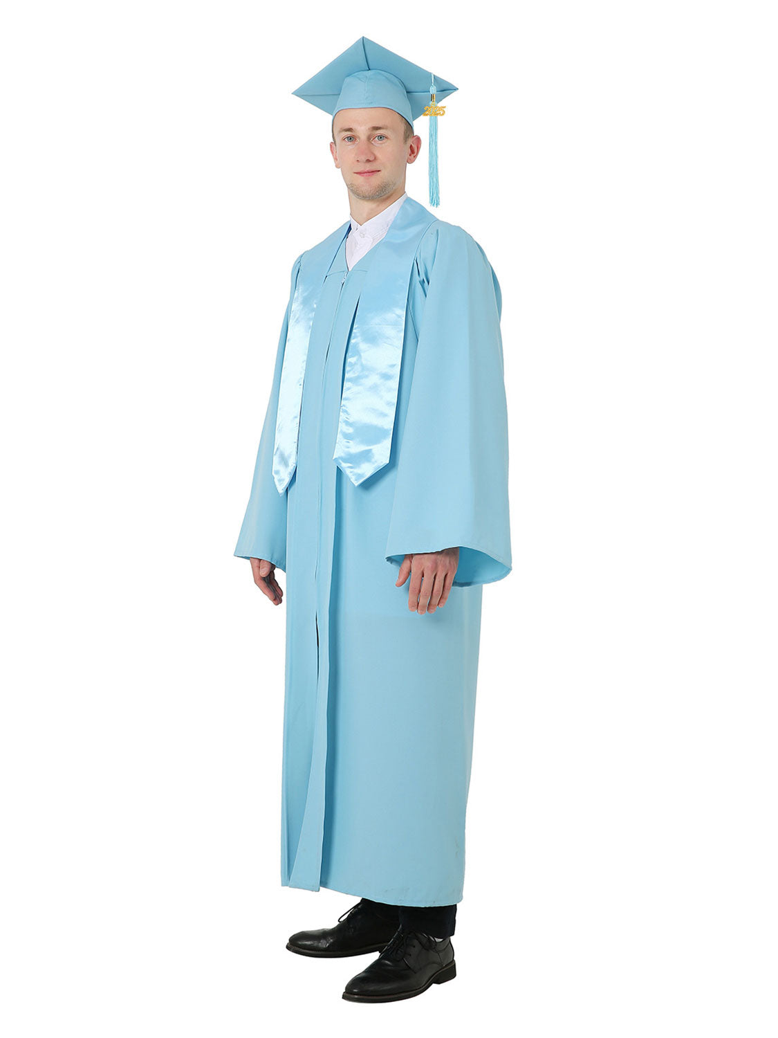 High School Cap, Gown and Stole Set with Diploma Cover, Certificate Paper, and Souvenirs - Multiple Colors Available