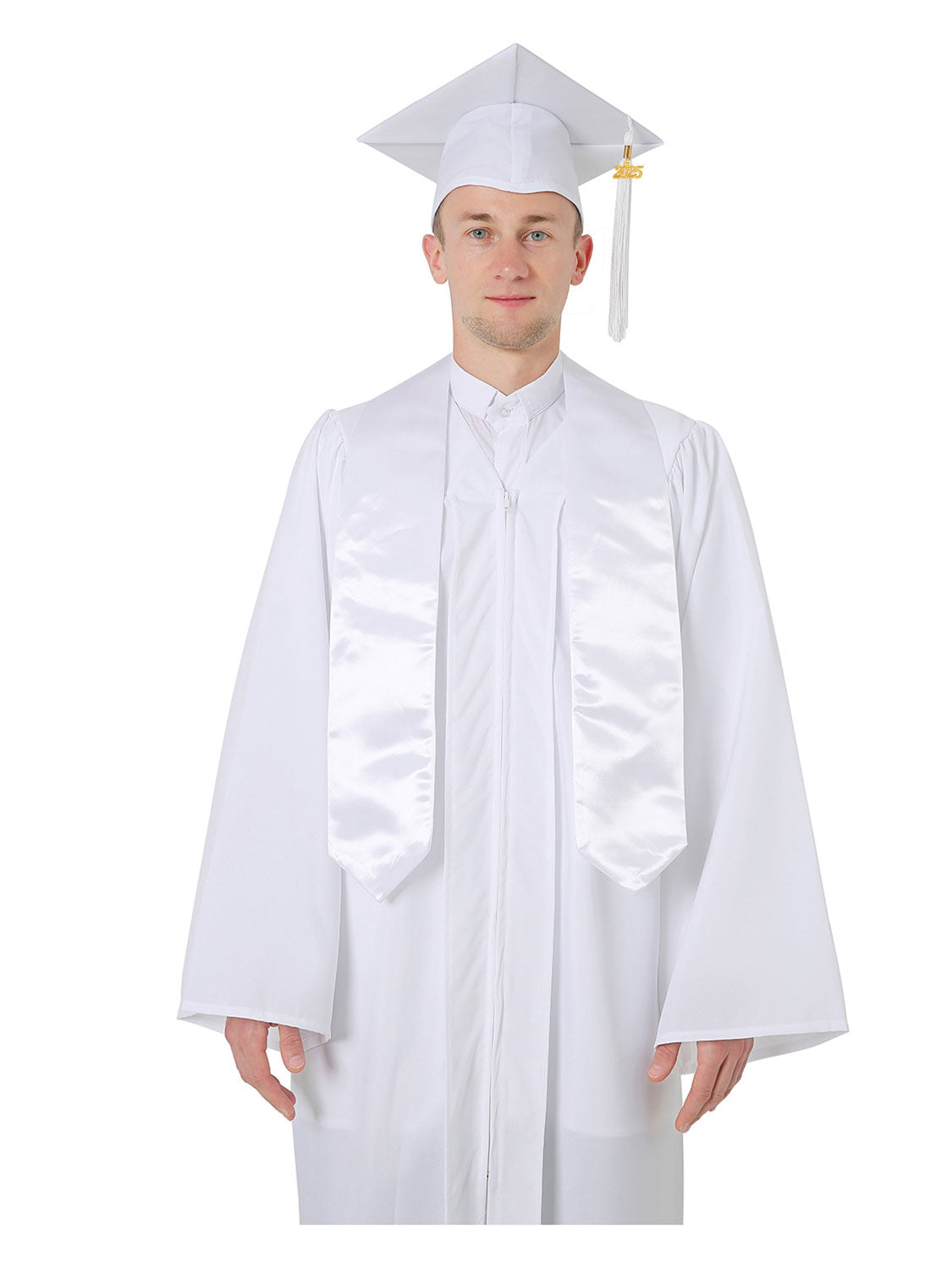 High School Cap, Gown and Stole Set with Diploma Cover, Certificate Paper, and Souvenirs - Multiple Colors Available