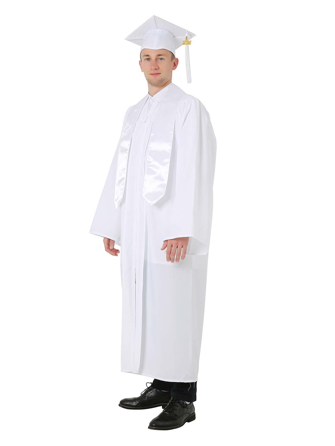 Matte High School Cap Gown and Stole Package