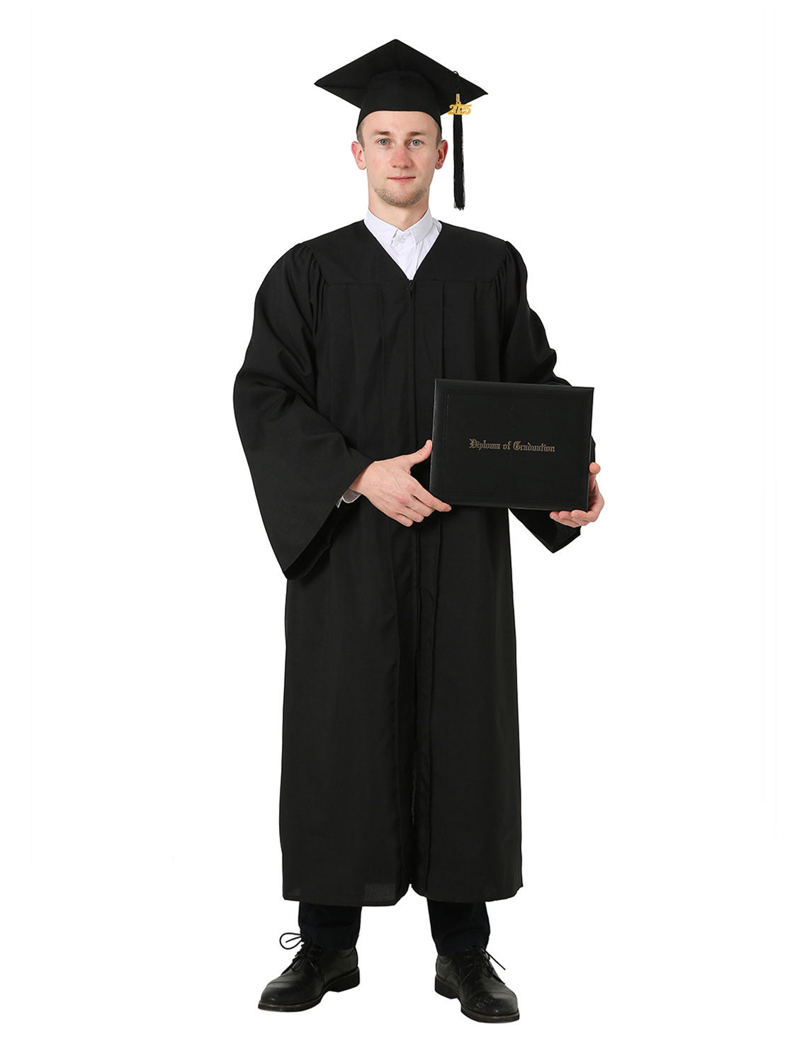 Matte High School Cap Gown and Diploma Cover Package - 12 Colors Available