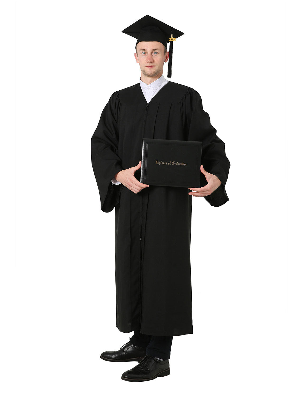 Matte High School Cap Gown and Diploma Cover Package - 12 Colors Available