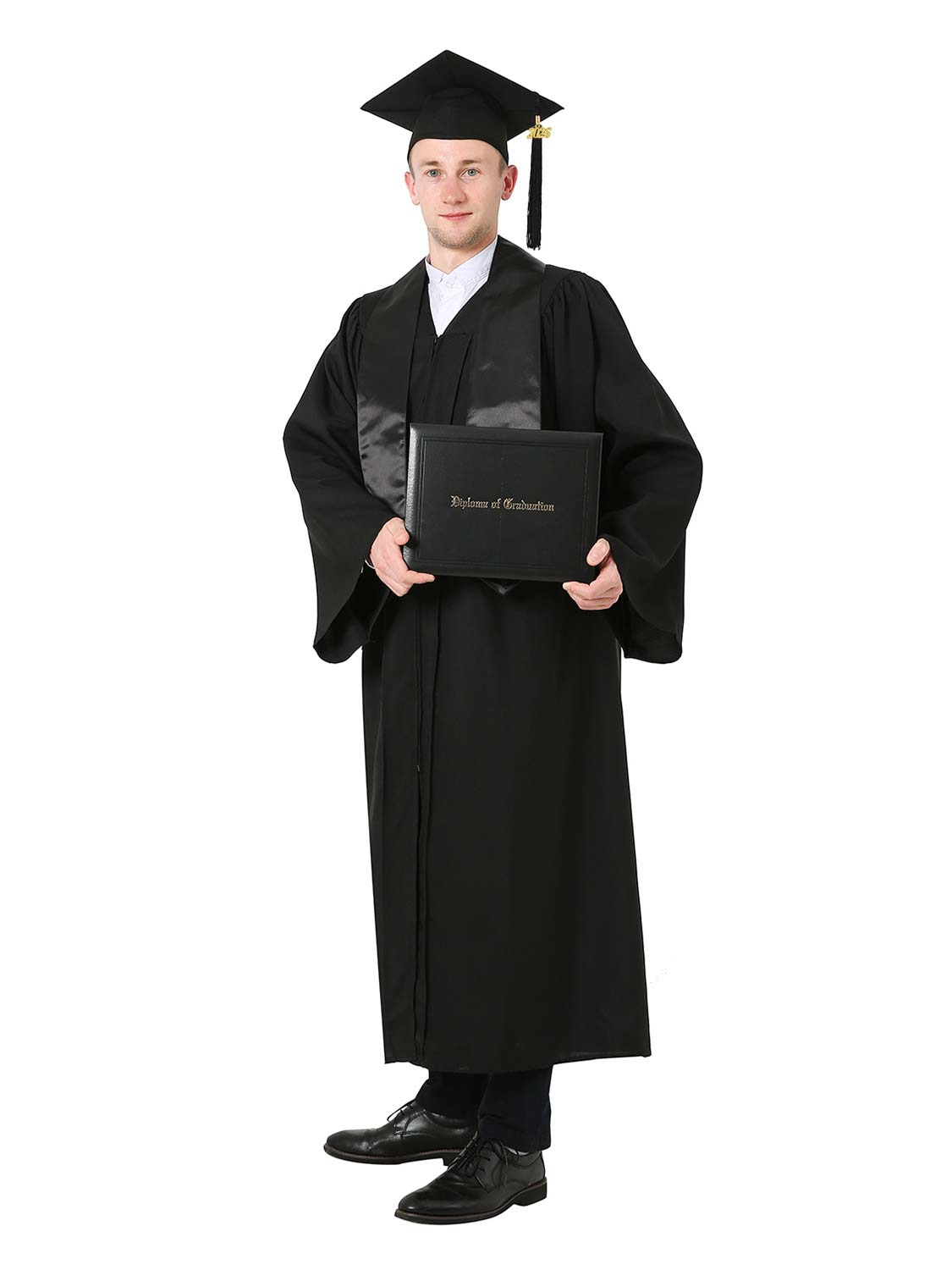 Matte High School Cap Gown and Diploma Cover Package - 12 Colors Available