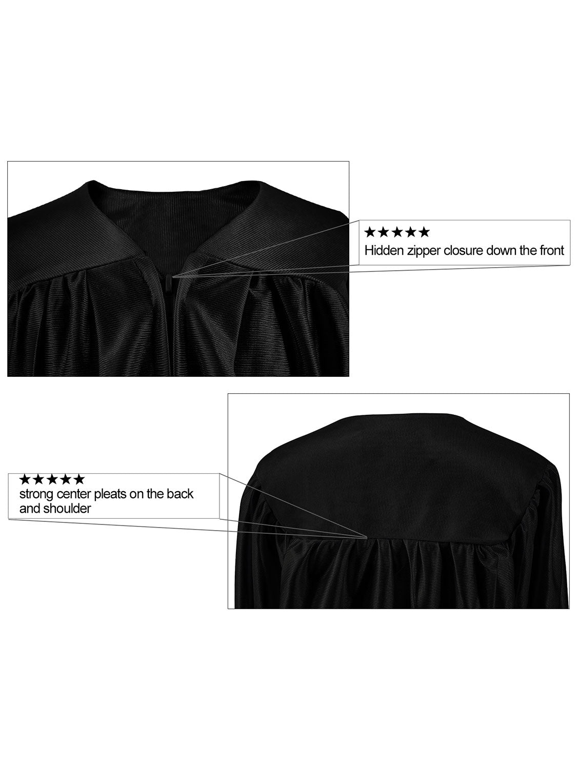 Unisex Shiny Choir Robe for Church - 12 Colors Available