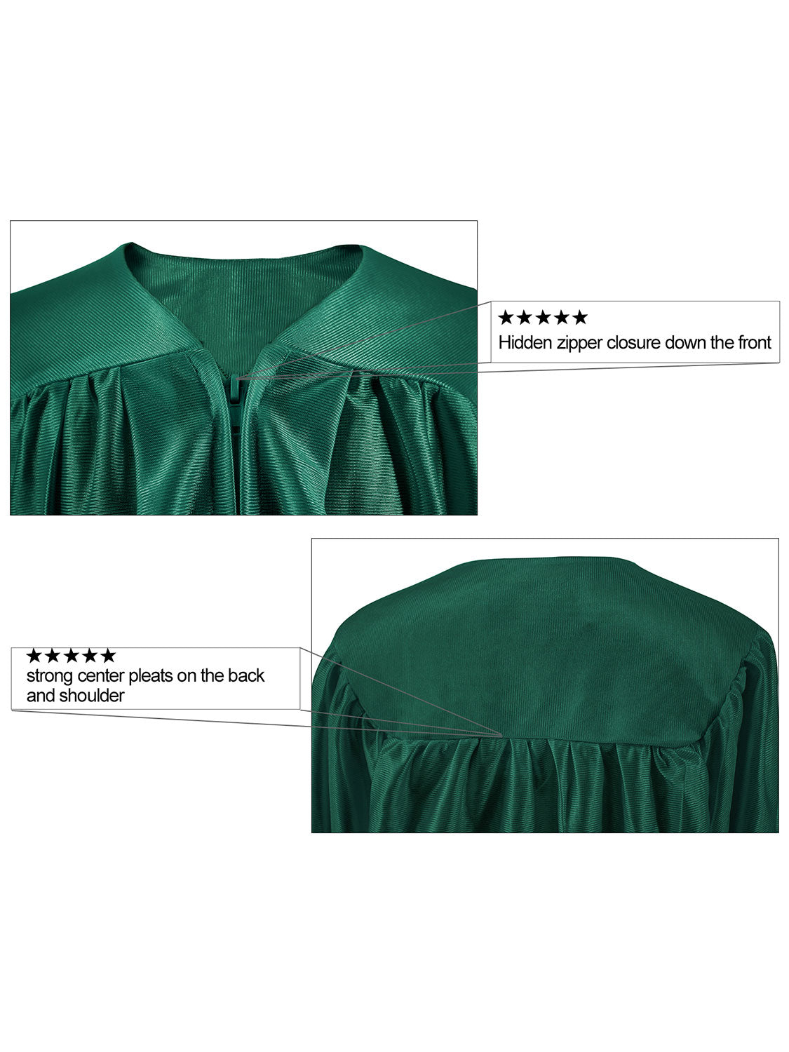 Unisex Shiny Choir Robe for Church - 12 Colors Available