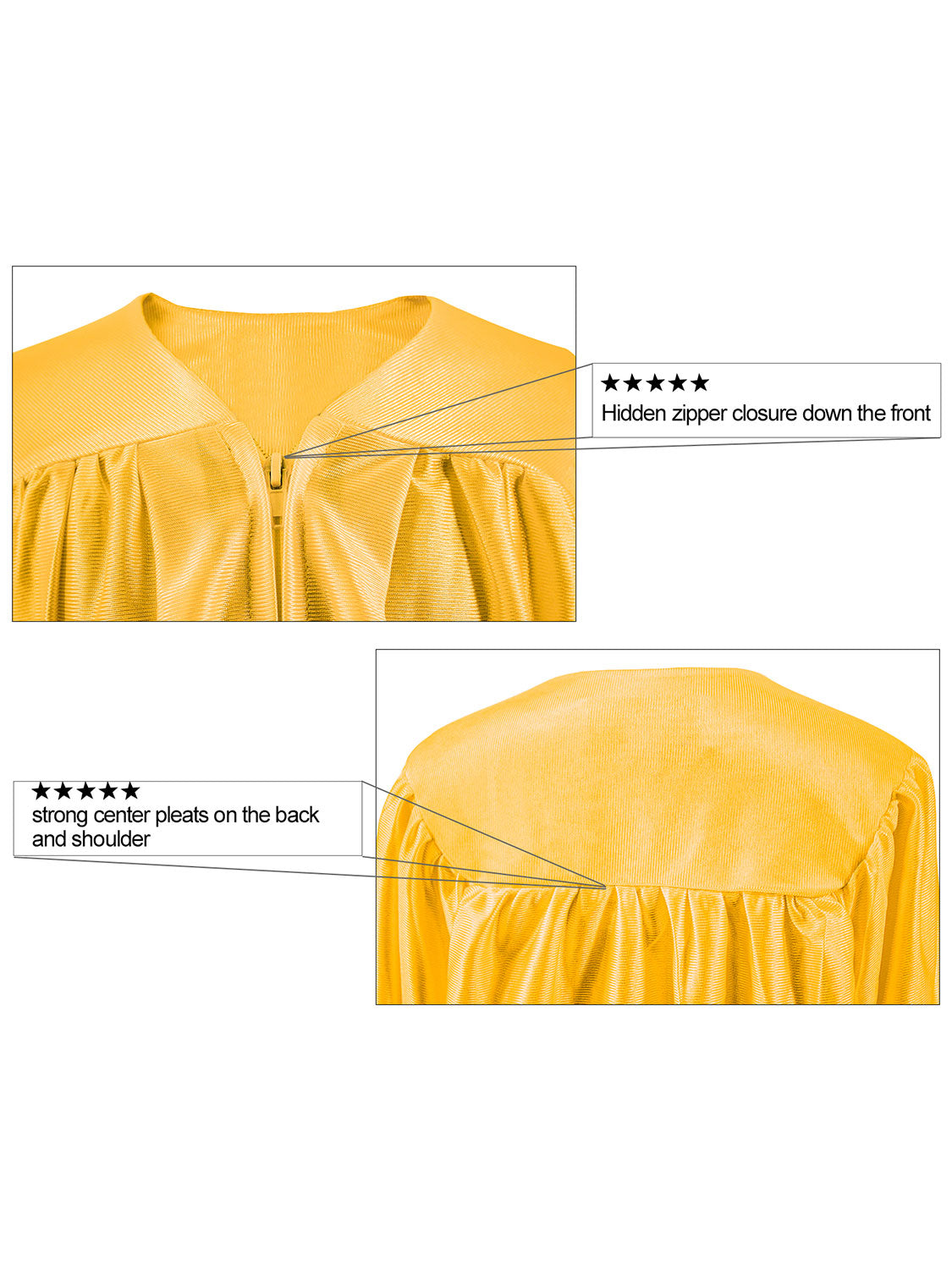 Unisex Shiny Choir Robe for Church - 12 Colors Available