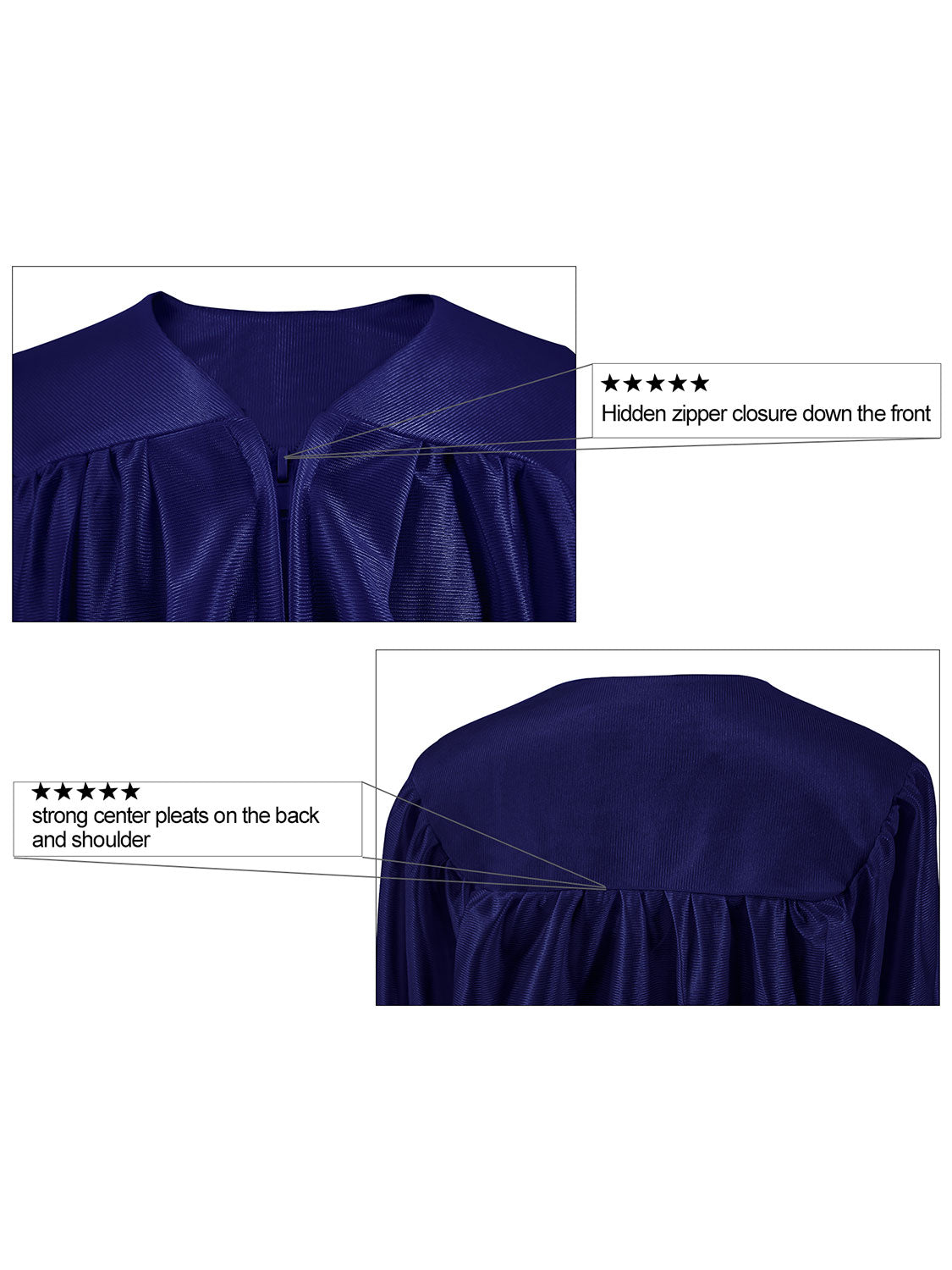 Unisex Shiny Choir Robe for Church - 12 Colors Available