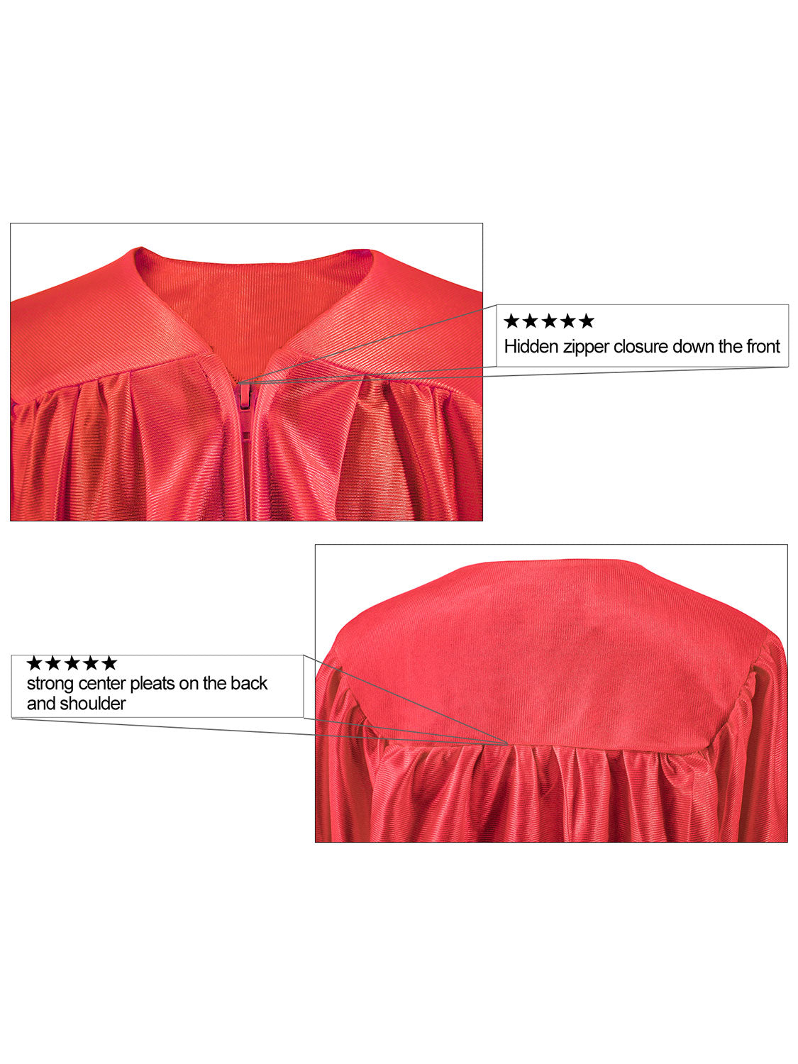 Unisex Shiny Choir Robe for Church - 12 Colors Available