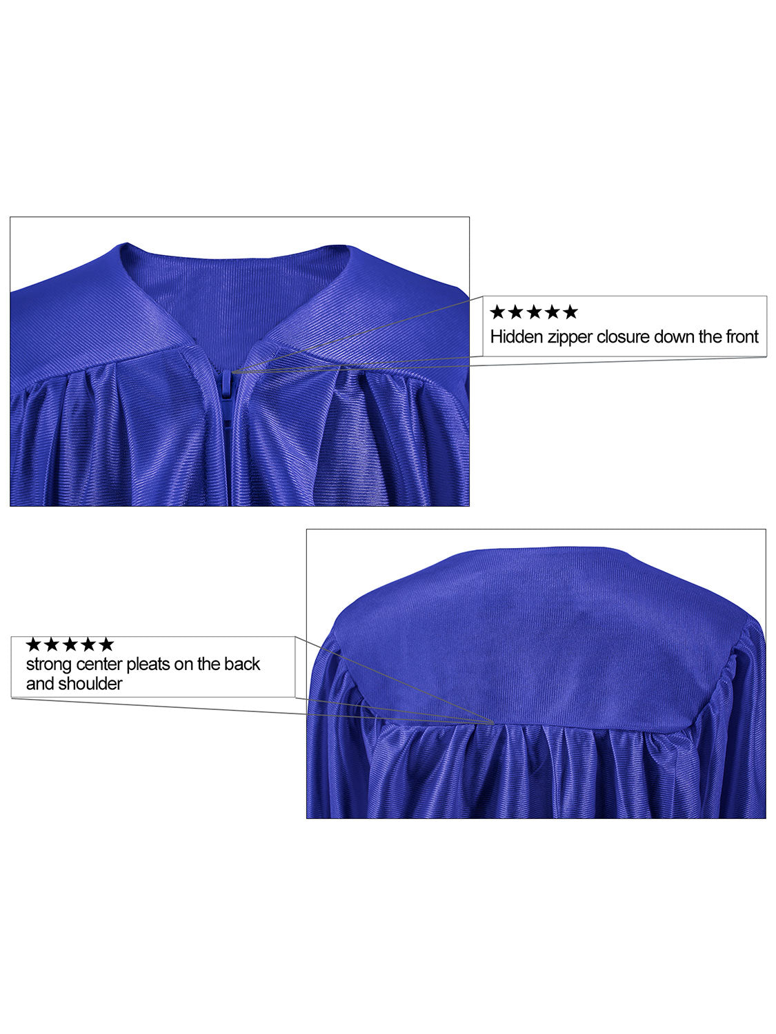 Unisex Shiny Choir Robe for Church - 12 Colors Available