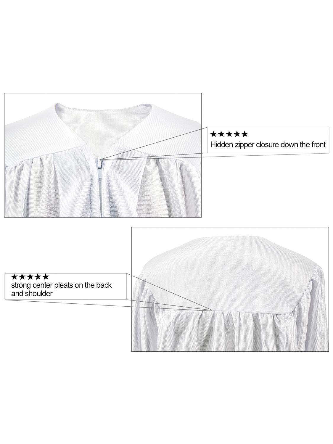 Unisex Shiny Choir Robe for Church - 12 Colors Available