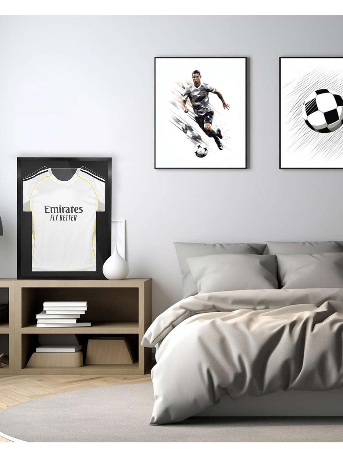 Aluminum Jersey Frame Display Case with Mat Hanger & Plexiglass - 2 Sizes Available