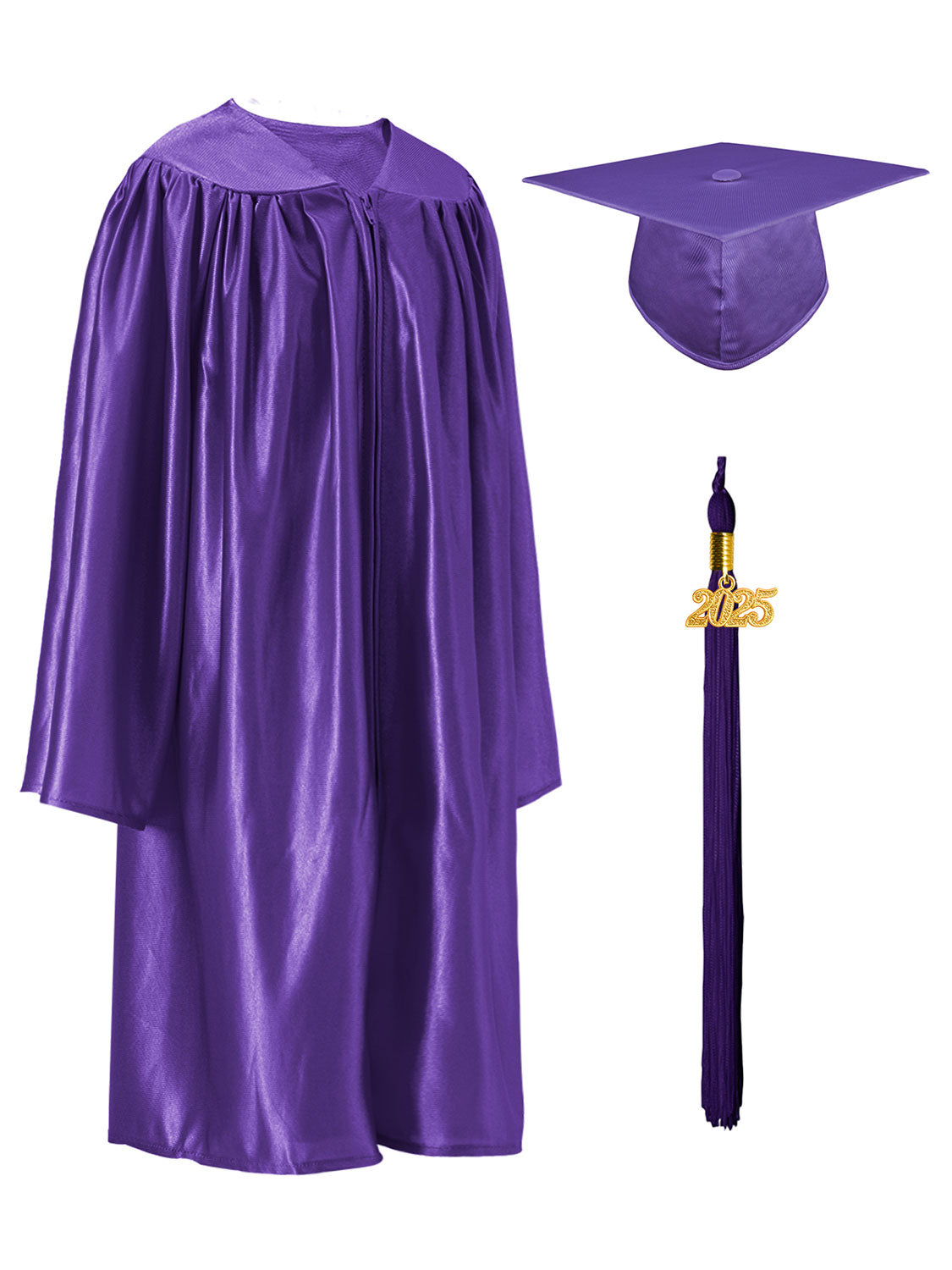 Shiny Kindergarten Cap and Gown Set - 12 Colors Available