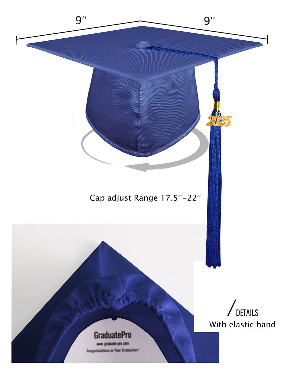 Shiny Kindergarten Cap and Gown Set - 12 Colors Available