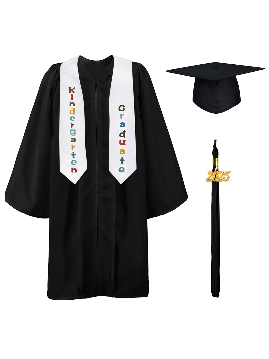 Preschool/Kindergarten Graduation Matte Package (Cap, Gown and Stole)