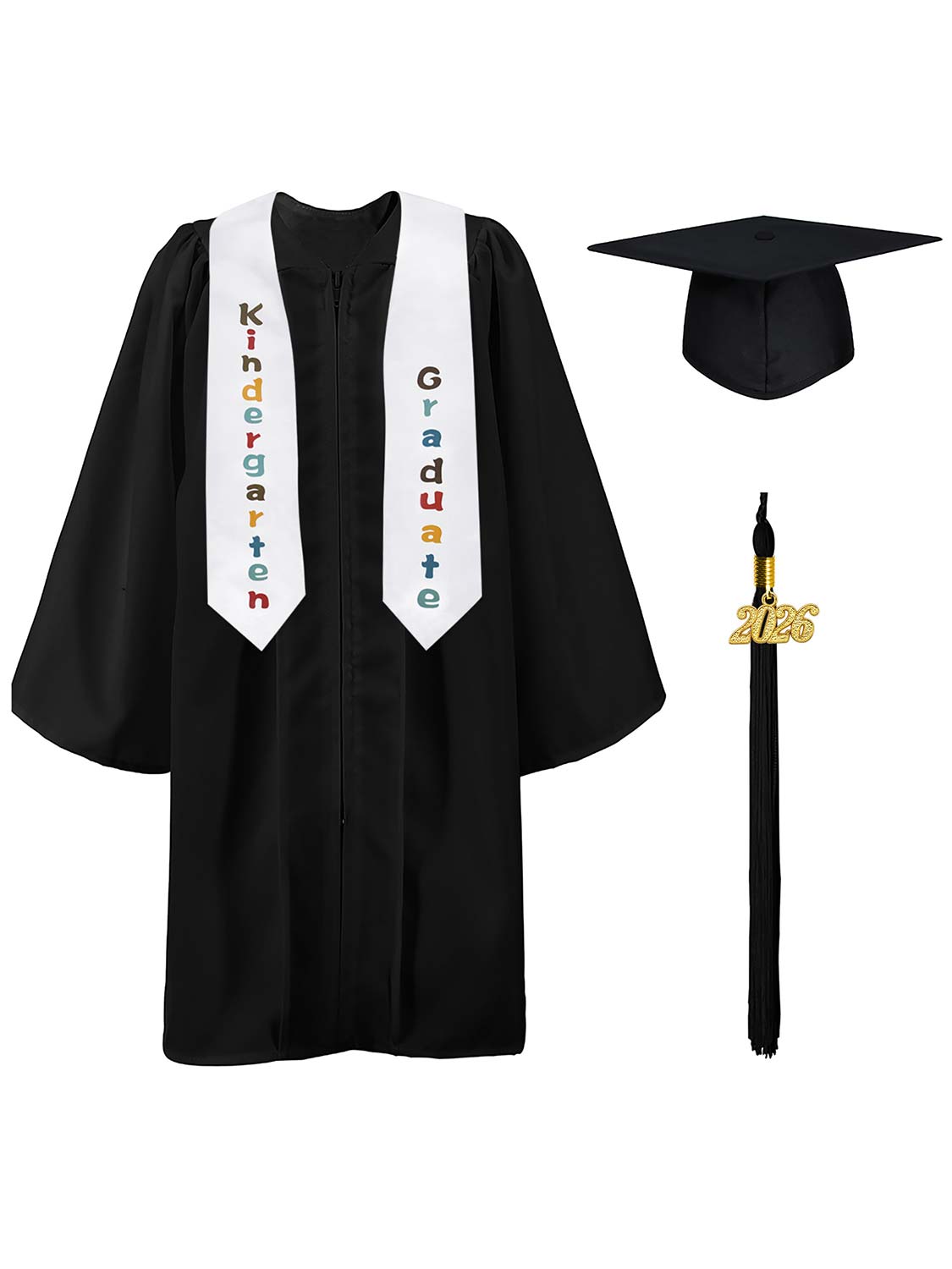 Preschool/Kindergarten Graduation Matte Package (Cap, Gown and Stole)