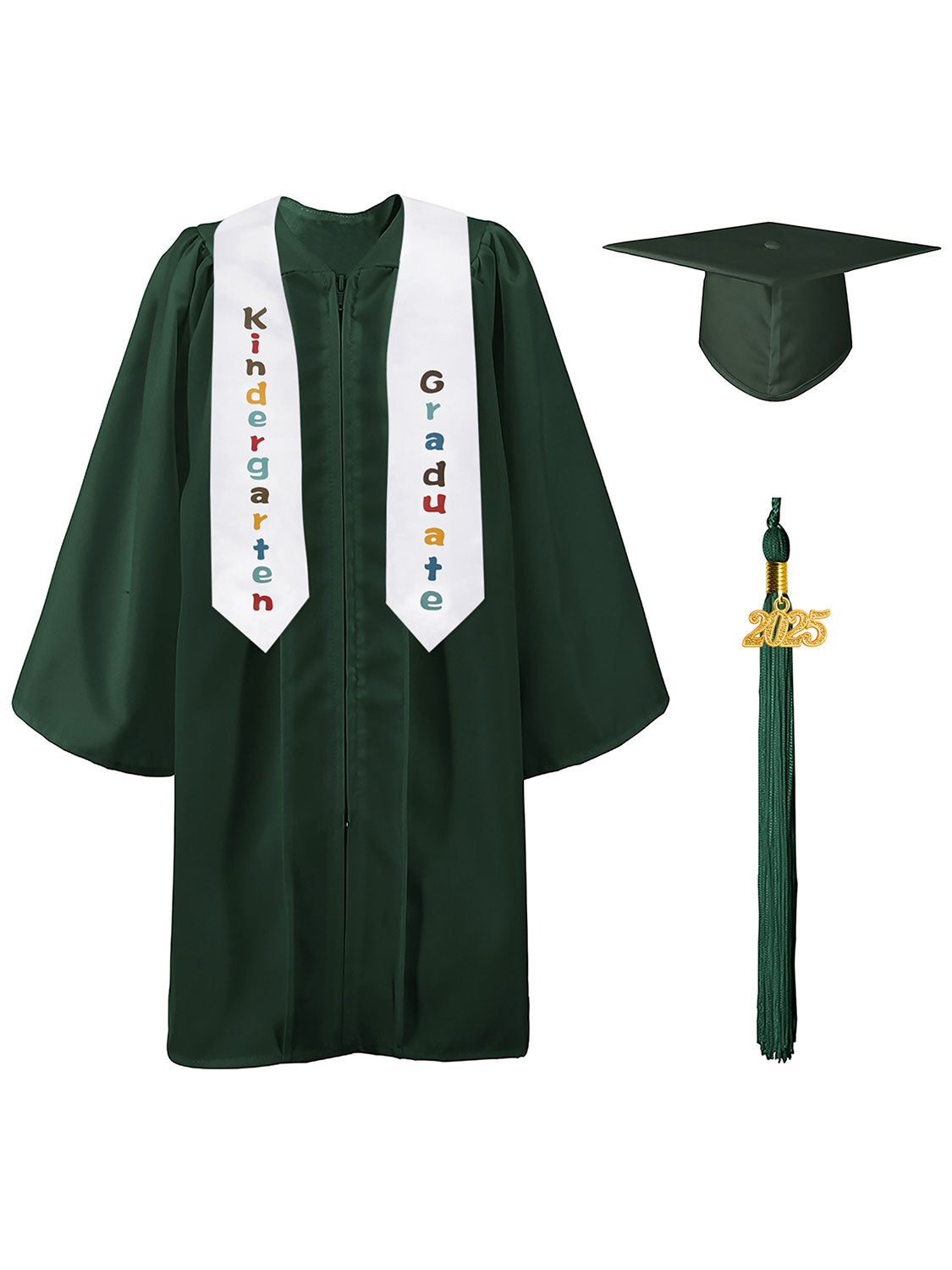 Preschool/Kindergarten Graduation Matte Package (Cap, Gown and Stole)